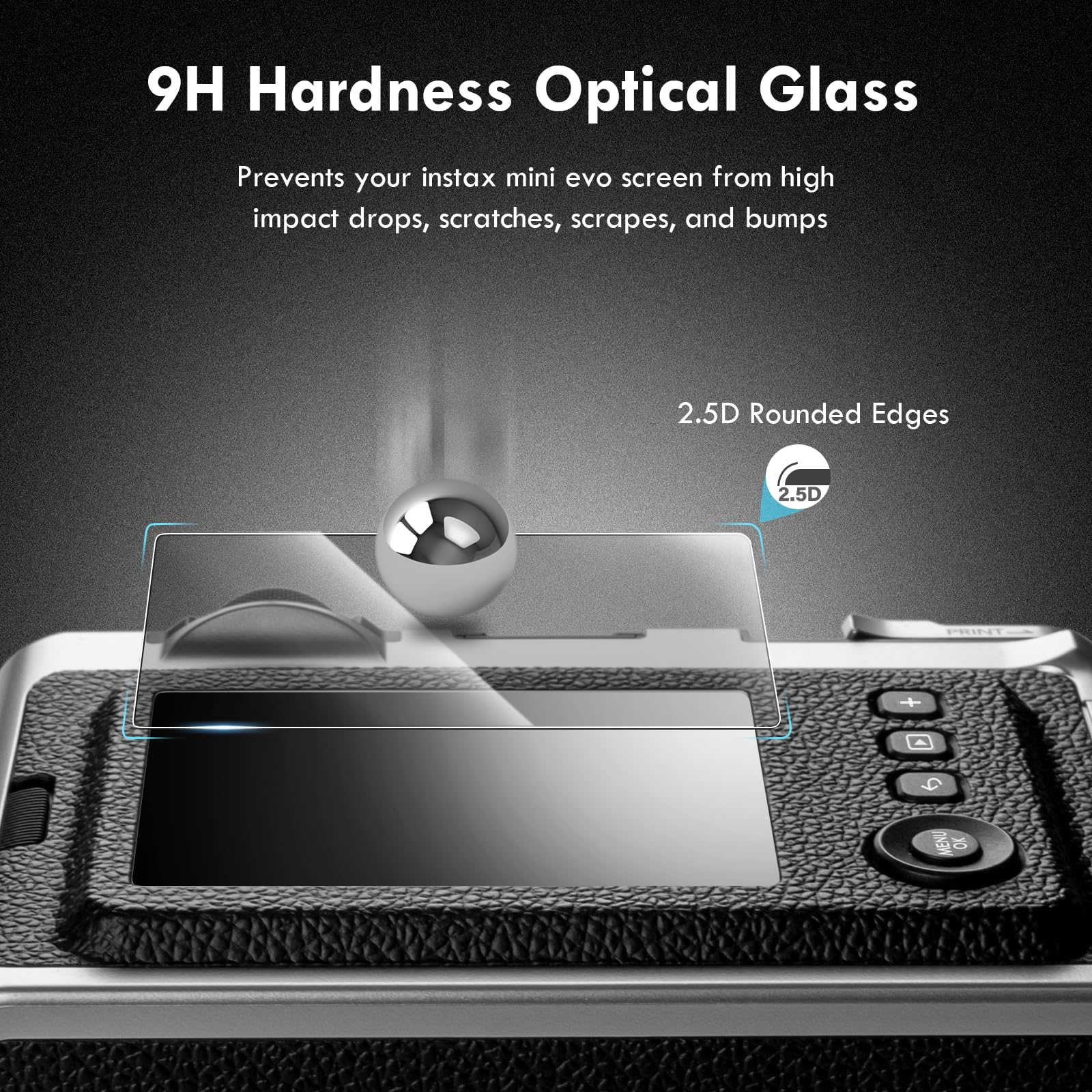 Rieibi Lens Cap & Screen Protector For Fujifilm Instax Mini Evo, Accessories For Fuji Instax Mini Evo Lens Cover With Anti Loss