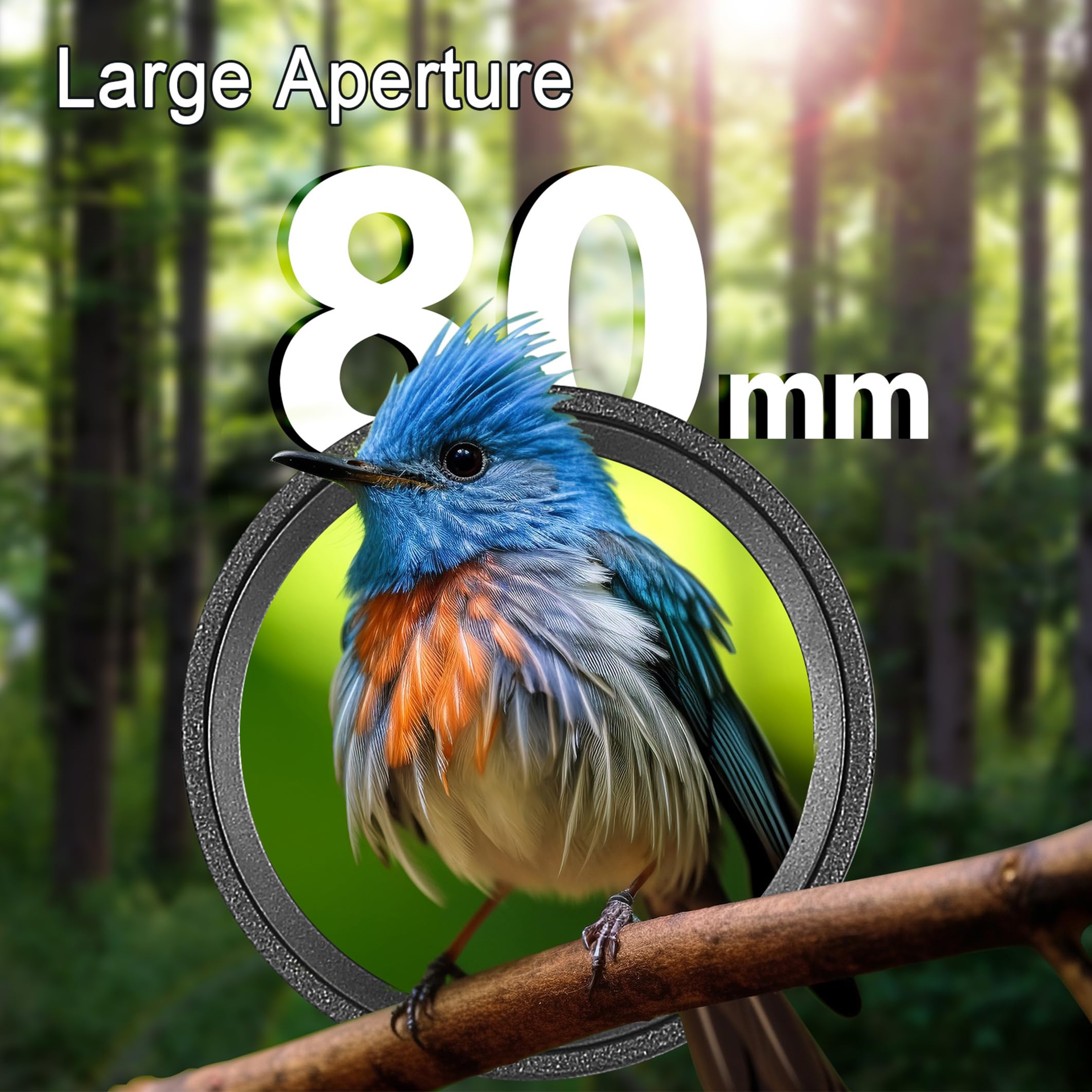 Joydate 20-60X80 Spotting Scopes For Bird Watching, Bak4 Waterproof Spotting Scope For Wildlife Viewing Hiking Camping, Hd Spott