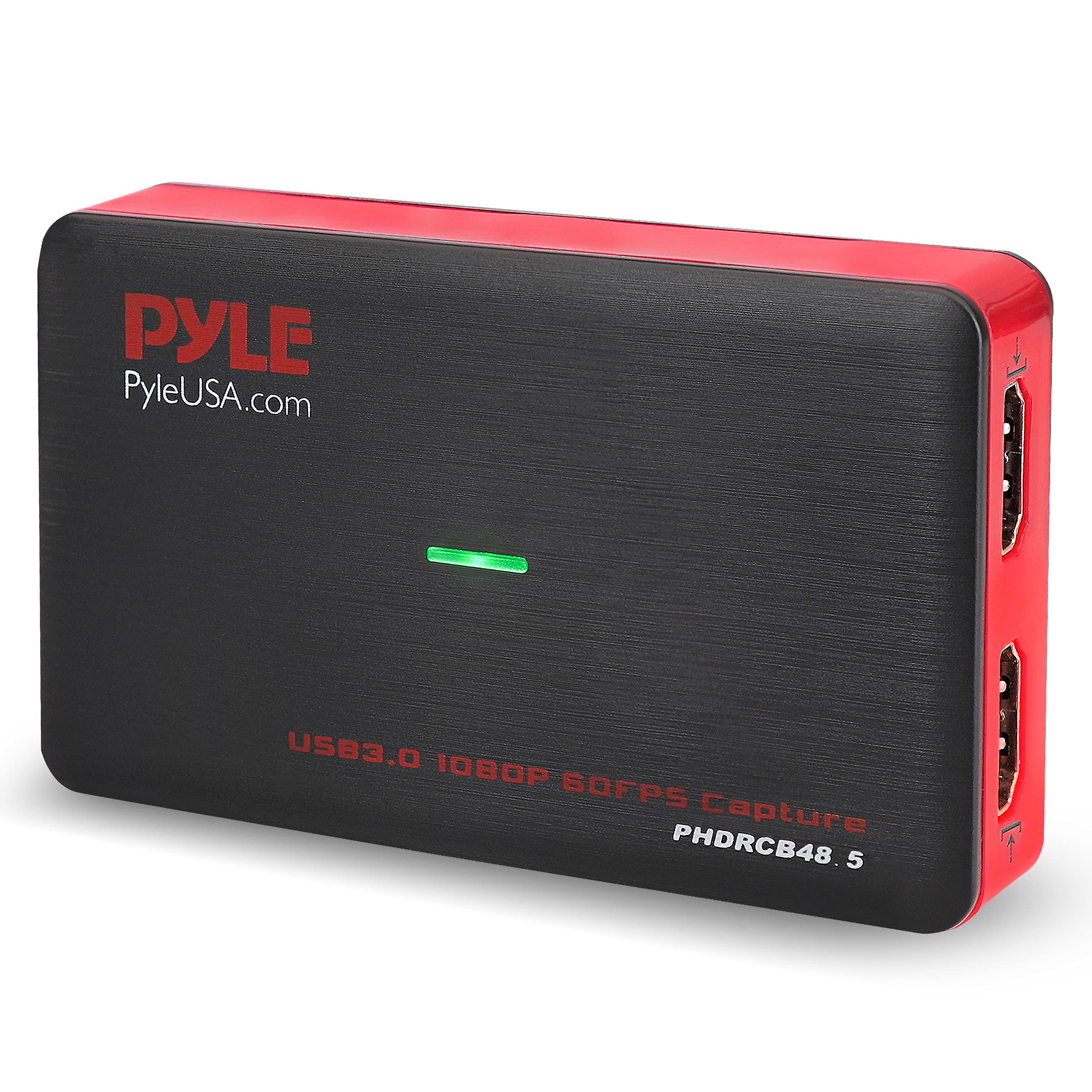 Pyle Capture Card Video Recording System - AV Game Live Streaming, Full HD 1080P Digital Media File Creation System w/ HDMI, Aud