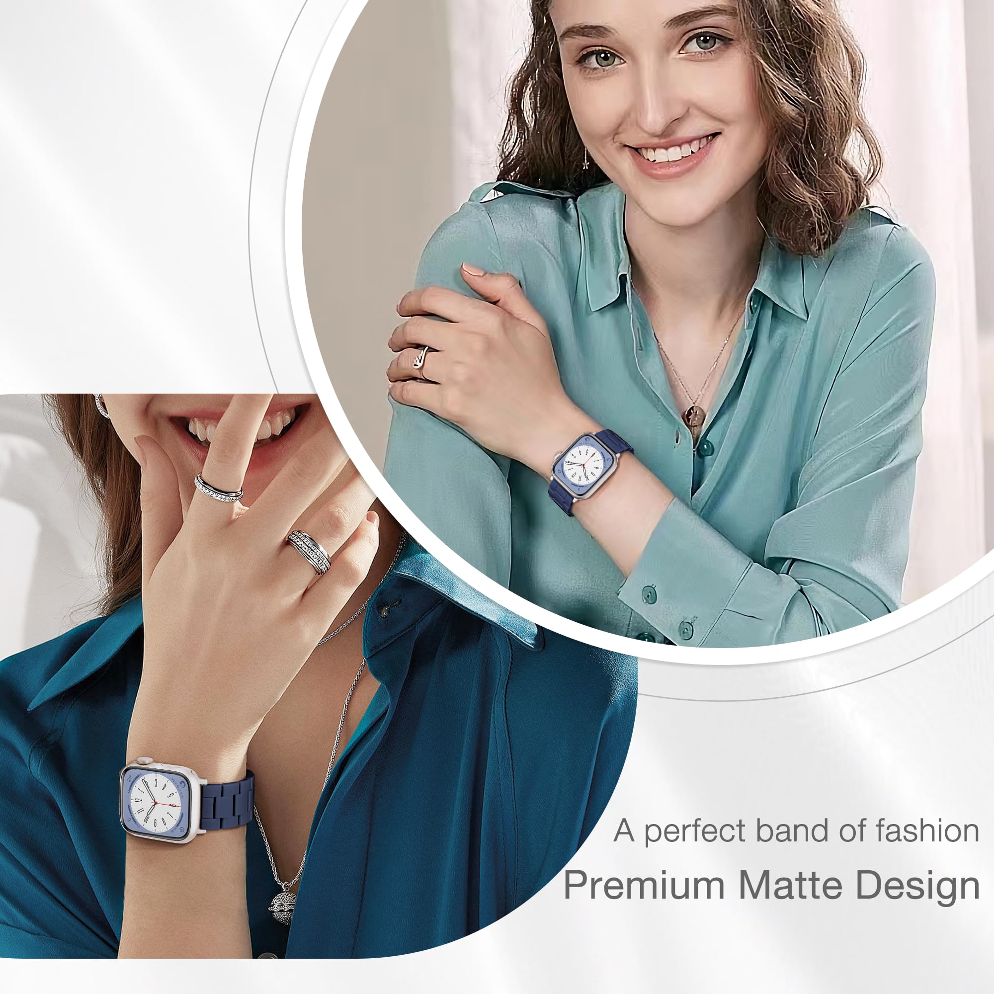 Light Apple Watch Band Fashion Resin Apple Watch Bands For Women Men, Iwacth Bands For Women,Compatible With Apple Watch Band Ul