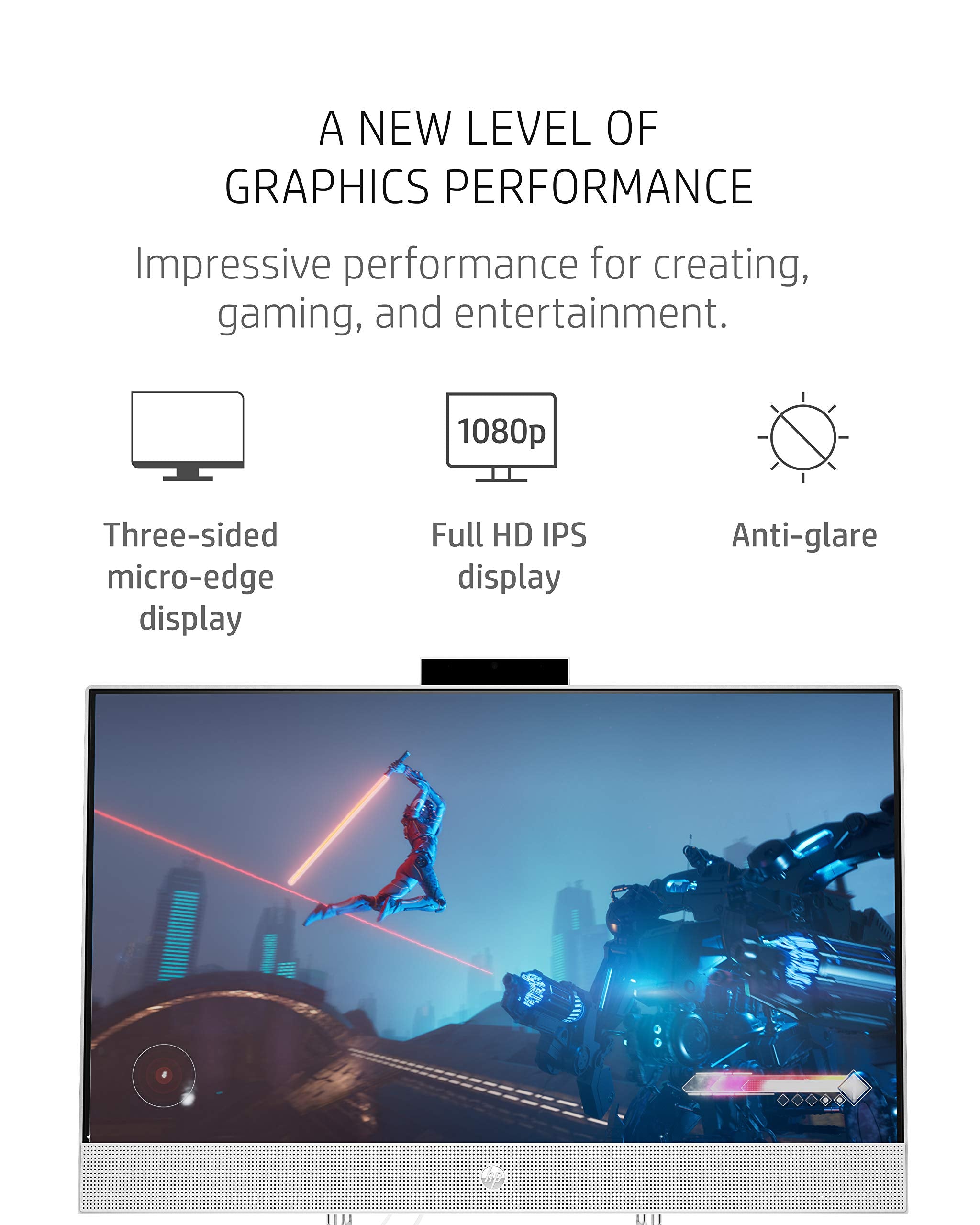 HP All in One Desktop PC, 11th Gen Intel Core i3 1115G4 Processor, 8 GB RAM, 512 GB SSD Storage, Full HD 23.8� Display, Windows 10 Home, Remote Work Ready, Mouse and Keyboard (24 dp1250, 2021)