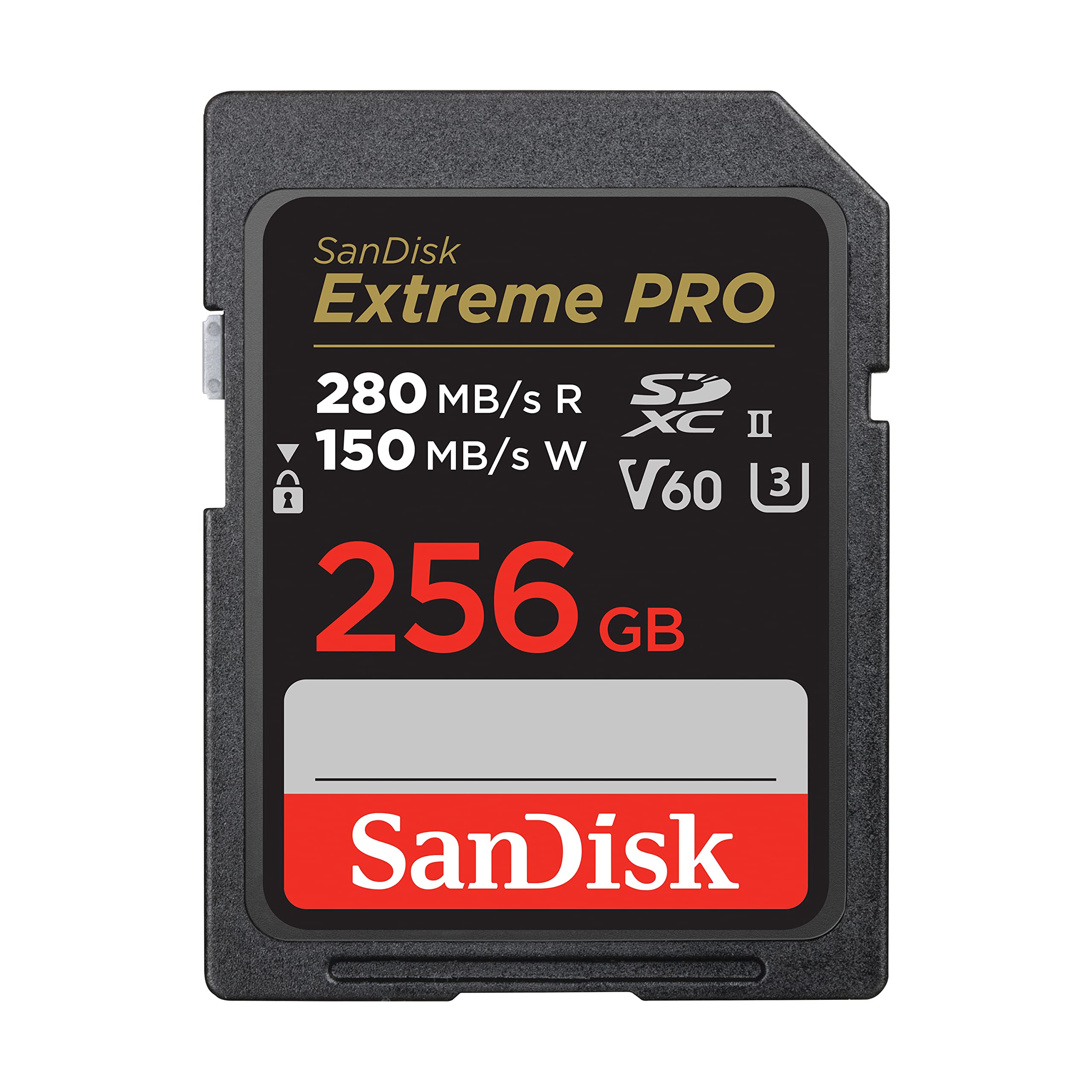 SanDisk 256GB Extreme PRO SDXC UHSII Memory Card  C10, U3, V60, 6K, 4K UHD, SD Card  SDSDXEP256GGN4IN