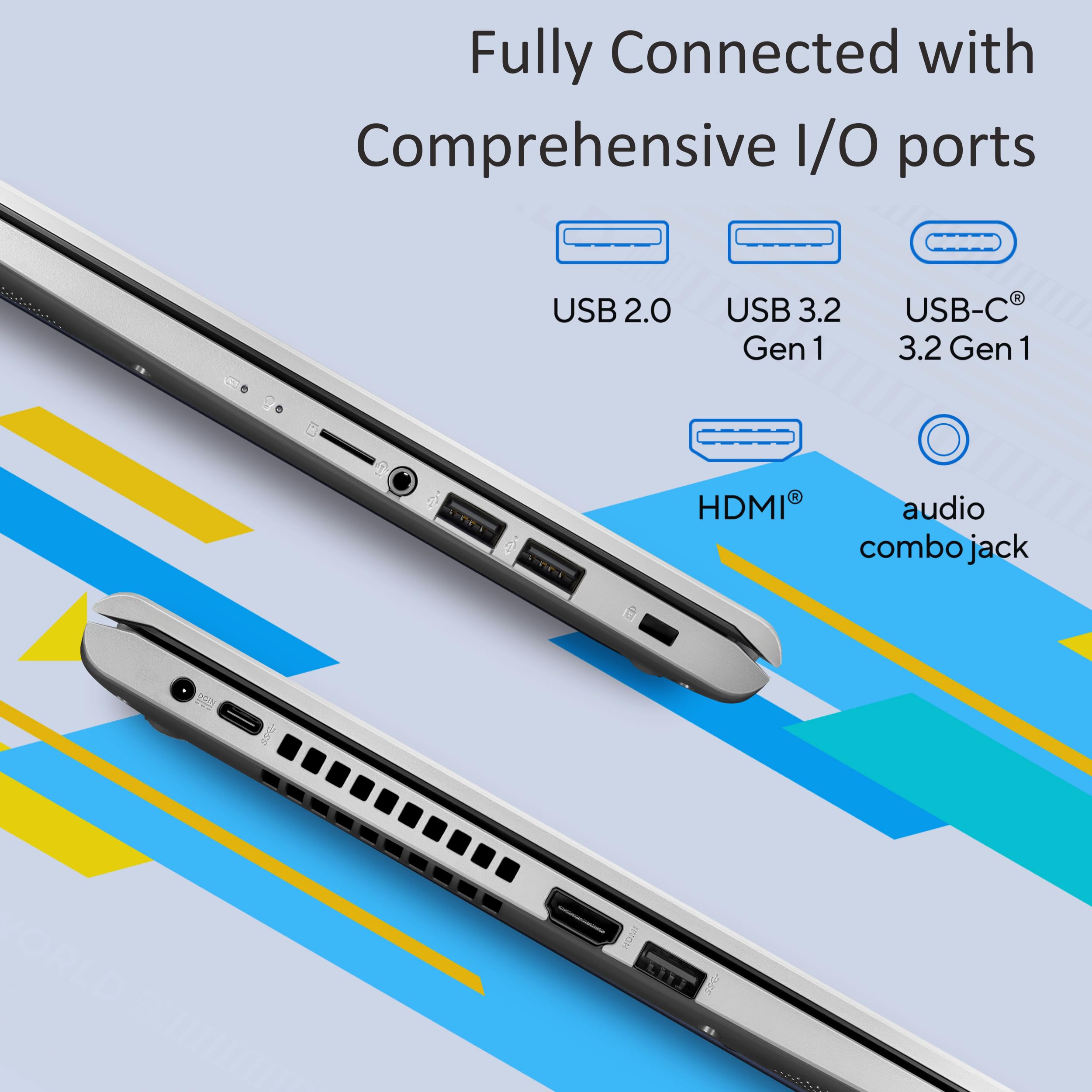 Asus Vivobook 15.6    Fhd Laptop, Amd Ryzen 3 3250U, 8Gb Ram, 128Gb Ssd, Windows 11 Home, Transparent Silver, M515Da-Ws33