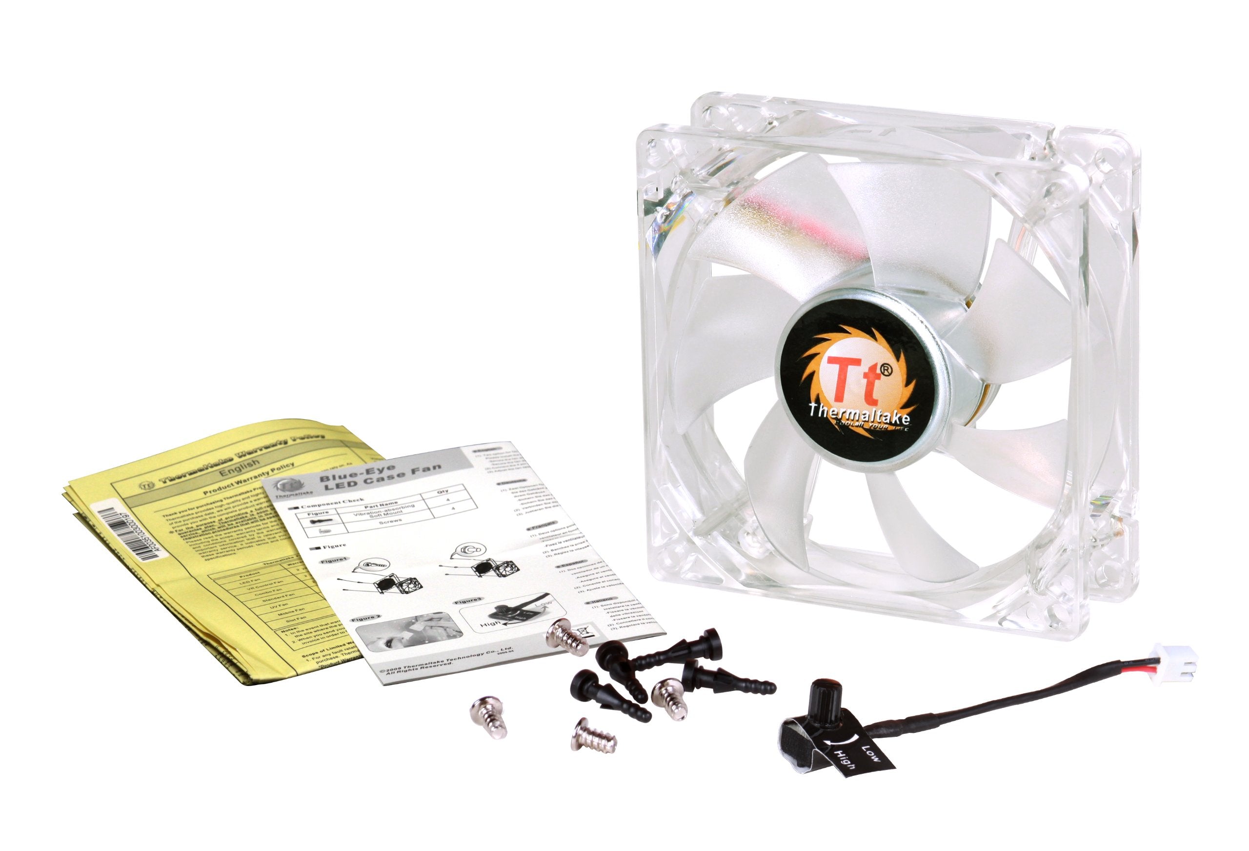 Thermaltake Blue-Eye Silent Smart 90Mm Blue Led Case Fan With Adjustable Fan Speed Control Af0035