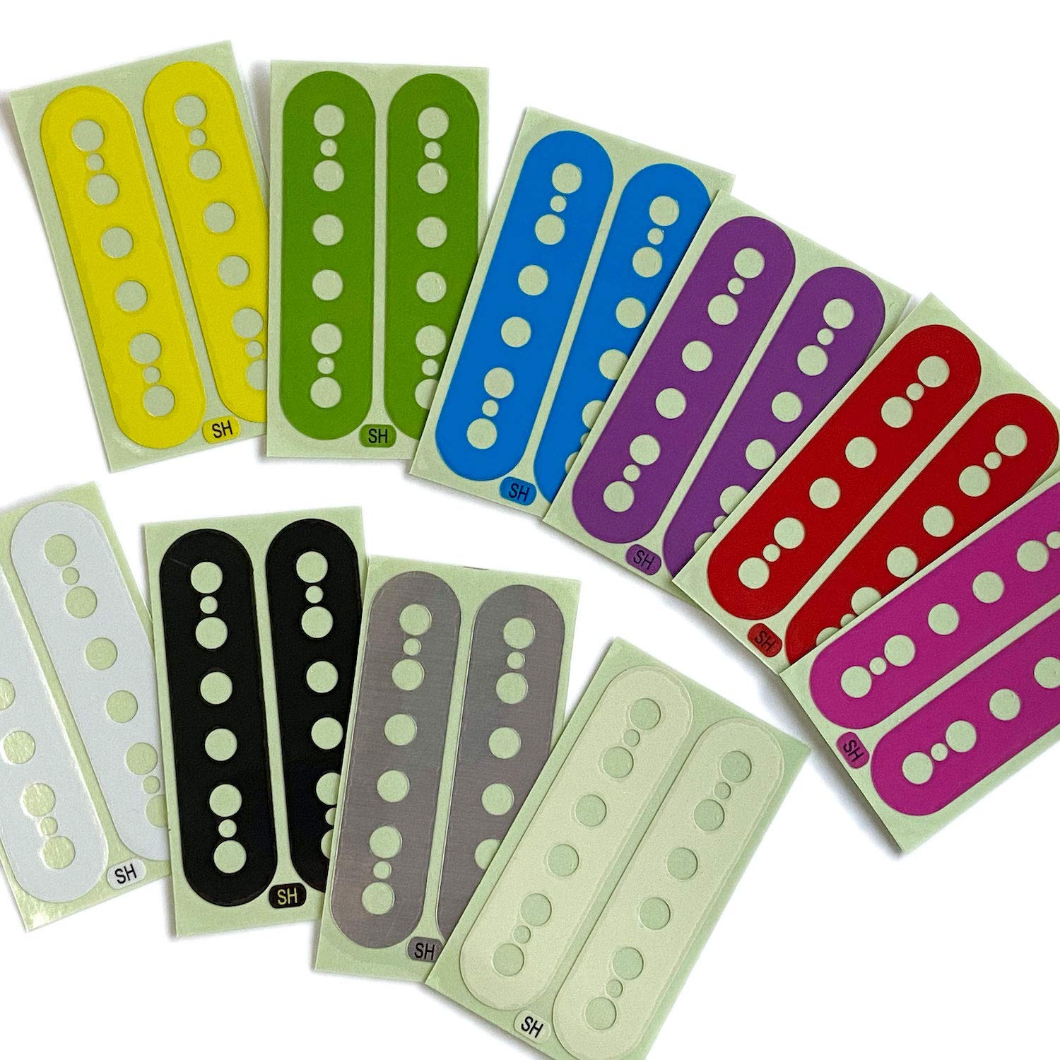 Pickup Stickers For Humbucker // Seymore Duncan Sh 1   Metallic