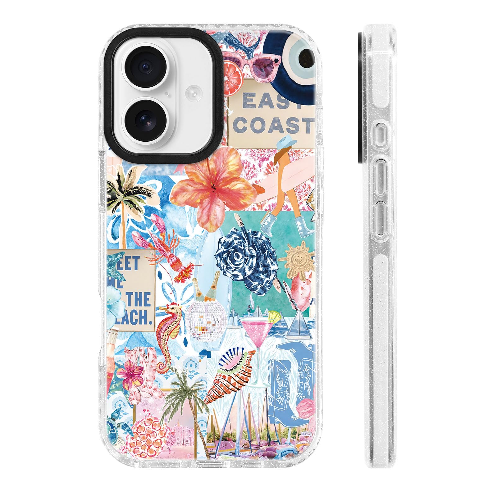 ChiCs-Flaura for iPhone 16 Plus Case [Military-Grade Drop Protection/Motivational Soft TPU Protective/Camera Protection/for Wome