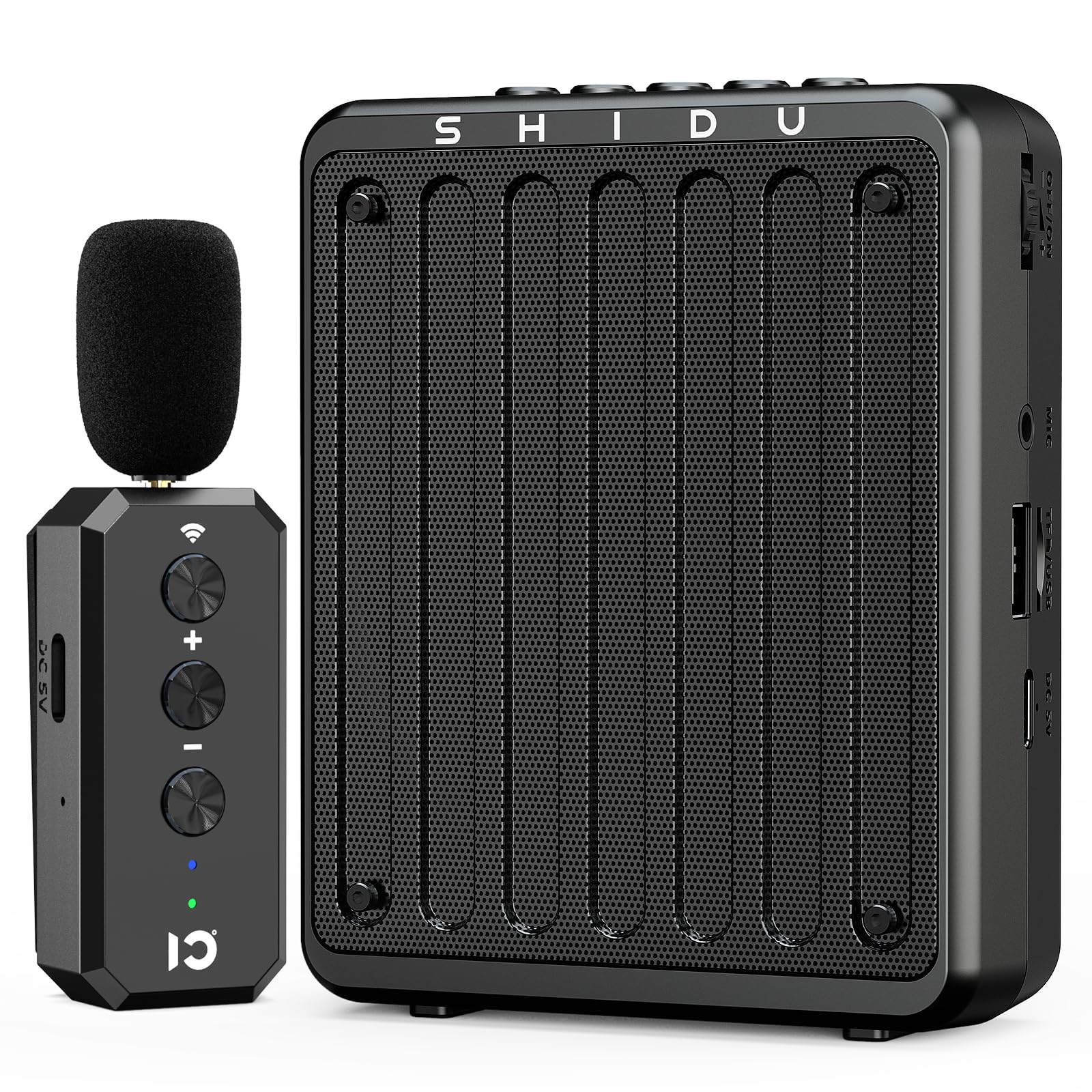 SHIDU 20W Voice Amplifier Wireless Lavalier Microphone Bluetooth Voice Amplifier for Teachers Portable Microphone with Speaker f