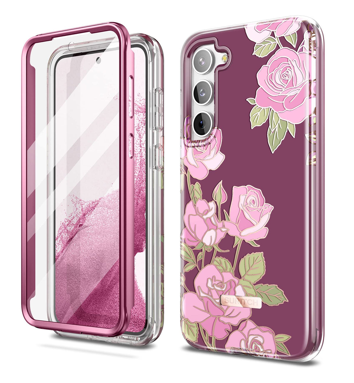 Suritch For Samsung Galaxy S23 Case, [Built In Screen Protector] [Dual Layer Protection ] Full Protection Shockproof Rugged Bump