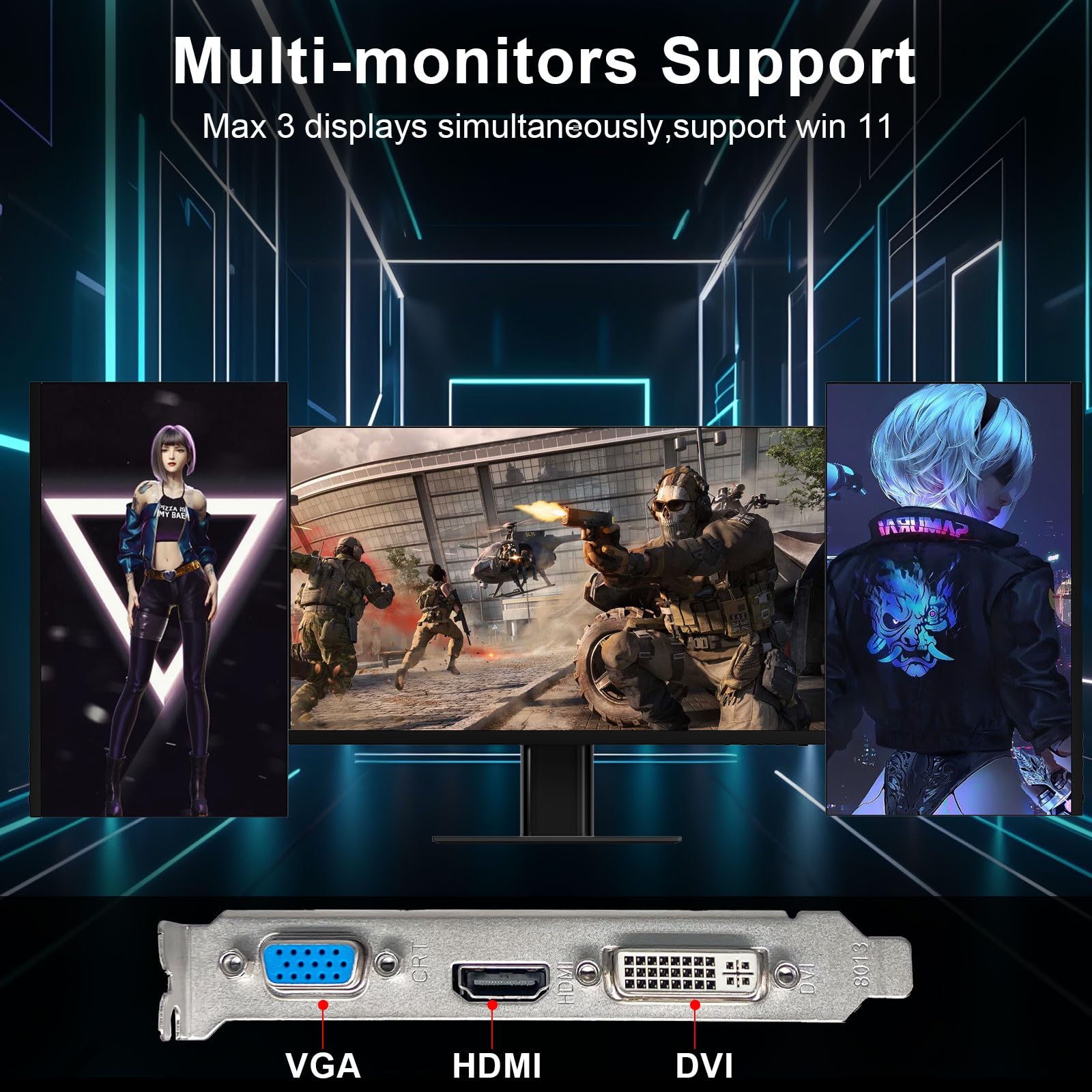 Zer Lon Gt 730 Graphics Card, Computer Low Profile Gpu, 4Gb 128Bit Gddr3 Pcie X16, Hdmi/Vga/Dvi, Directx 11, Physx, Opengl 3.1,