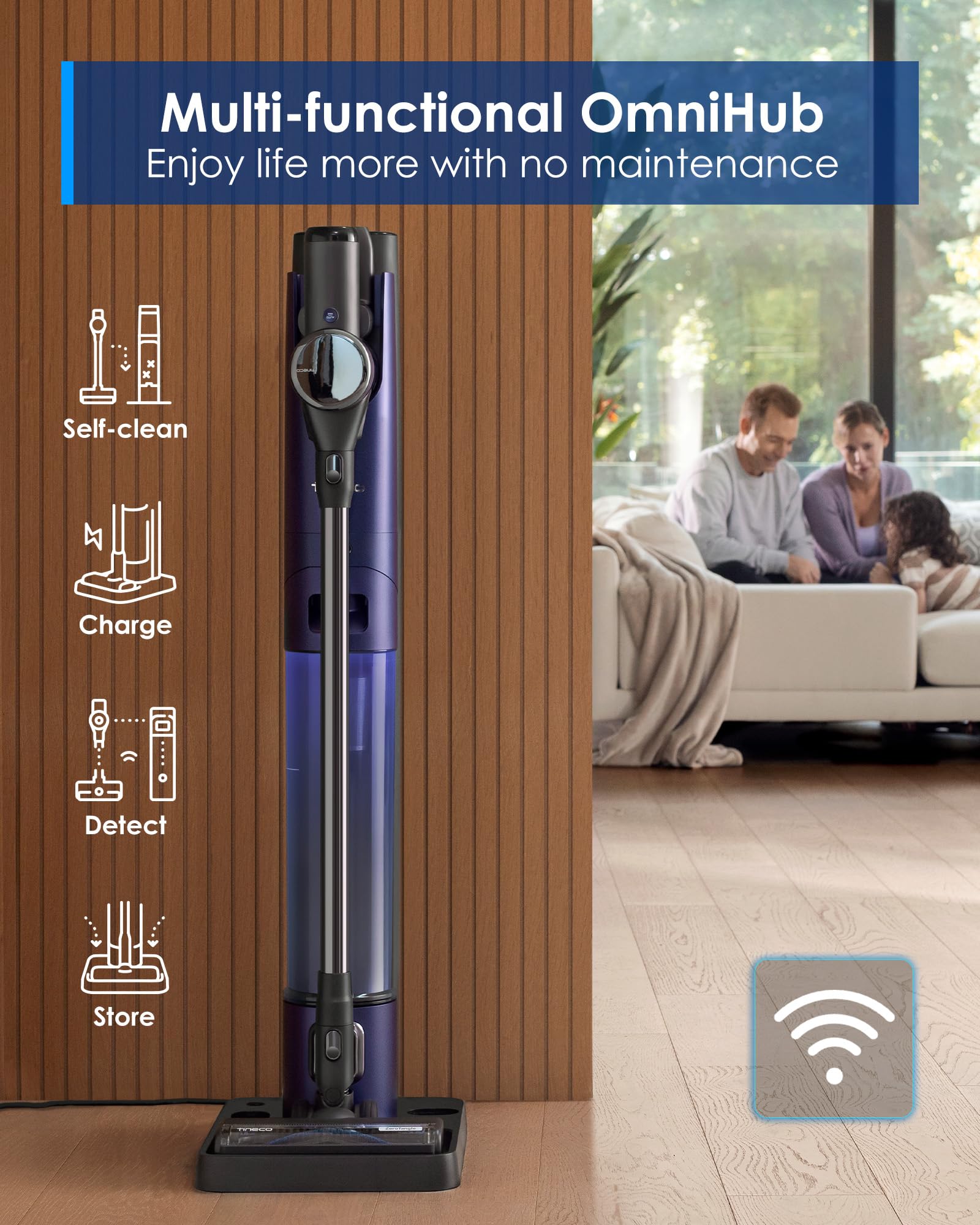 Tineco Pure One Station Furfree Cordless Vacuum Cleaner With 3L Auto Dust Base, Smart Stick Vacuum Cleaner Powerful Suction & Li