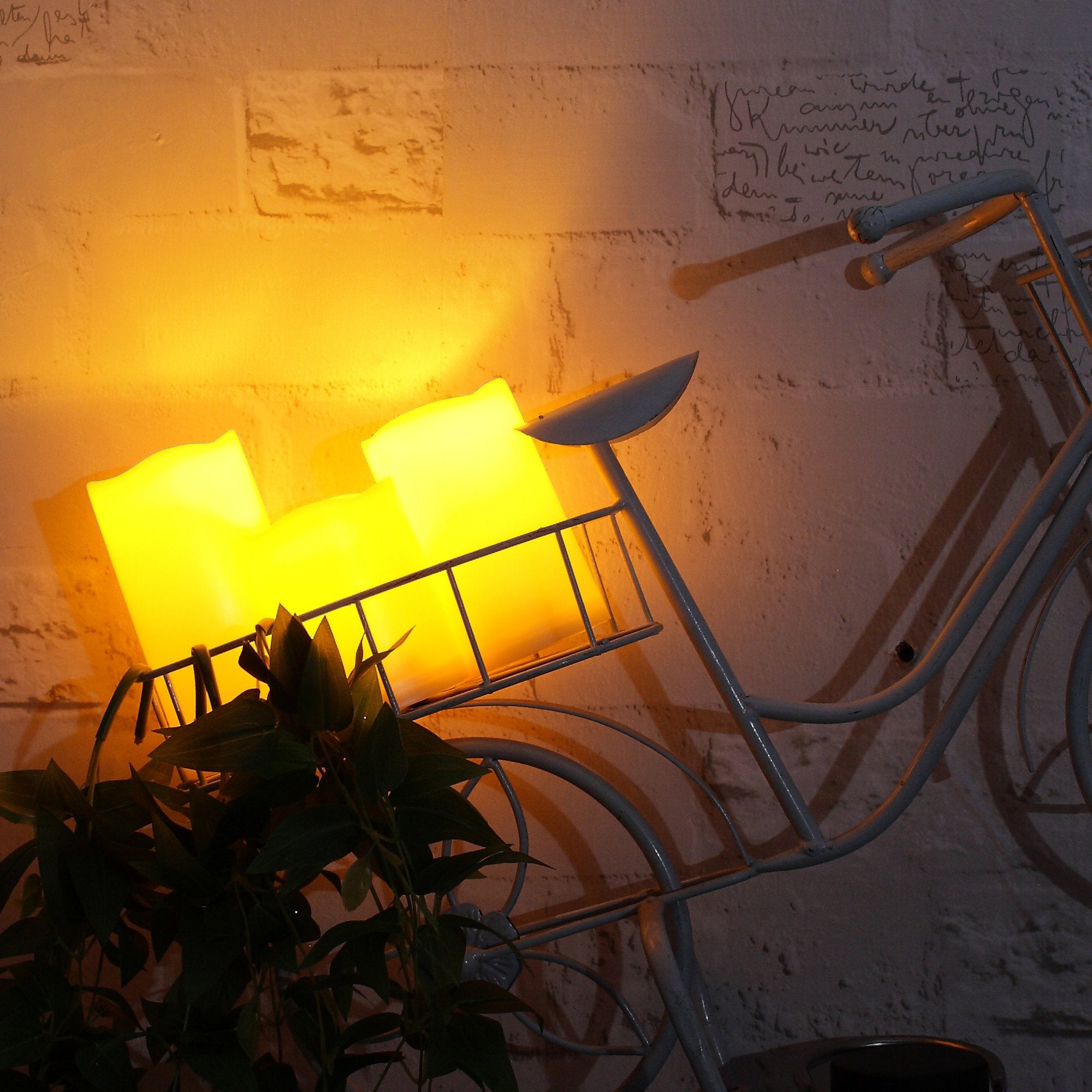 Qidea Waterproof Outdoor Flameless Led Candles   With Remote And Timer Realistic Flickering Battery Operated Electric Plastic Re