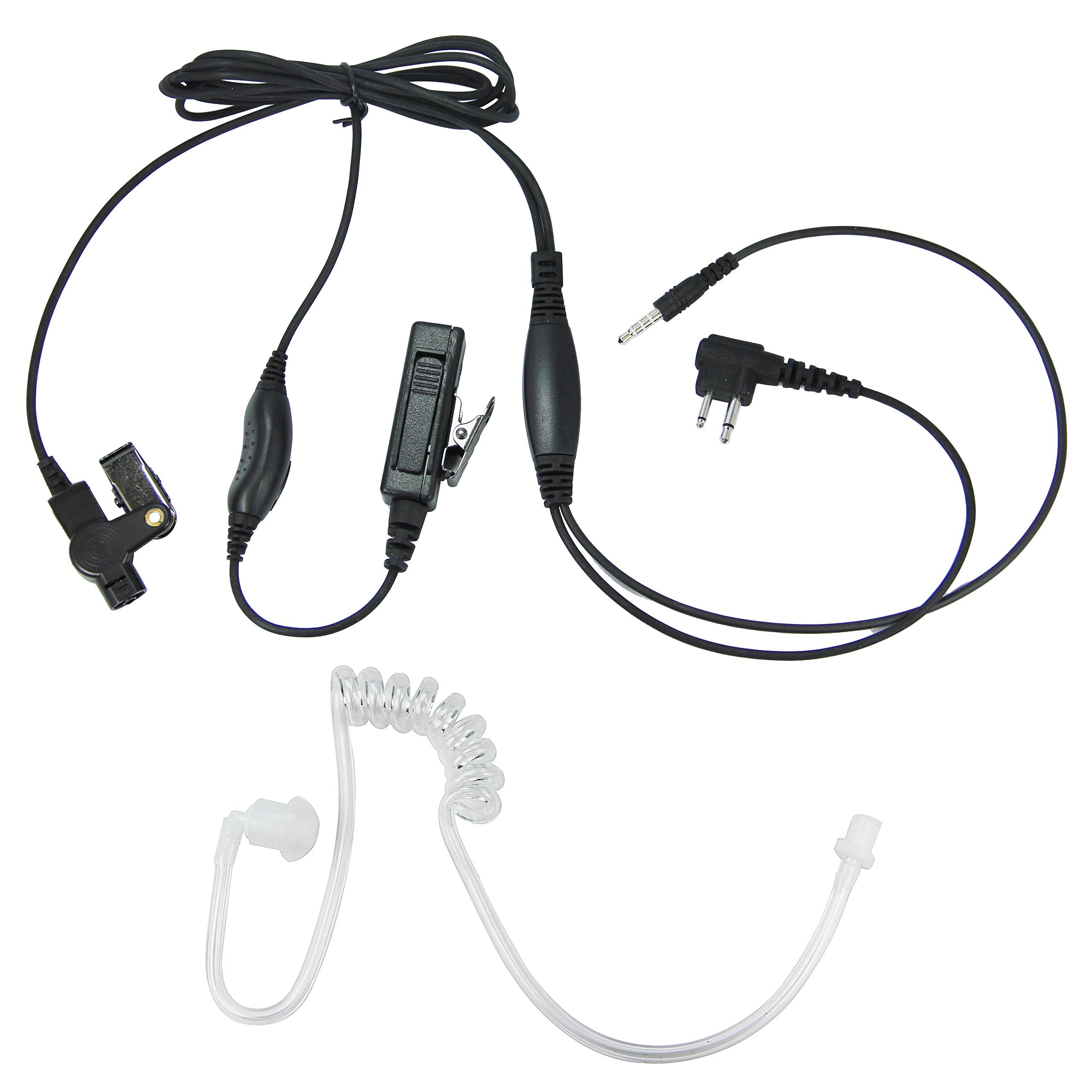 MaximalPower 2 Way Radio Surveillance kit with Motorola 2 pin Plug and 3.5mm Plug for iPhone/iPod/iPad or Any Smart Phones
