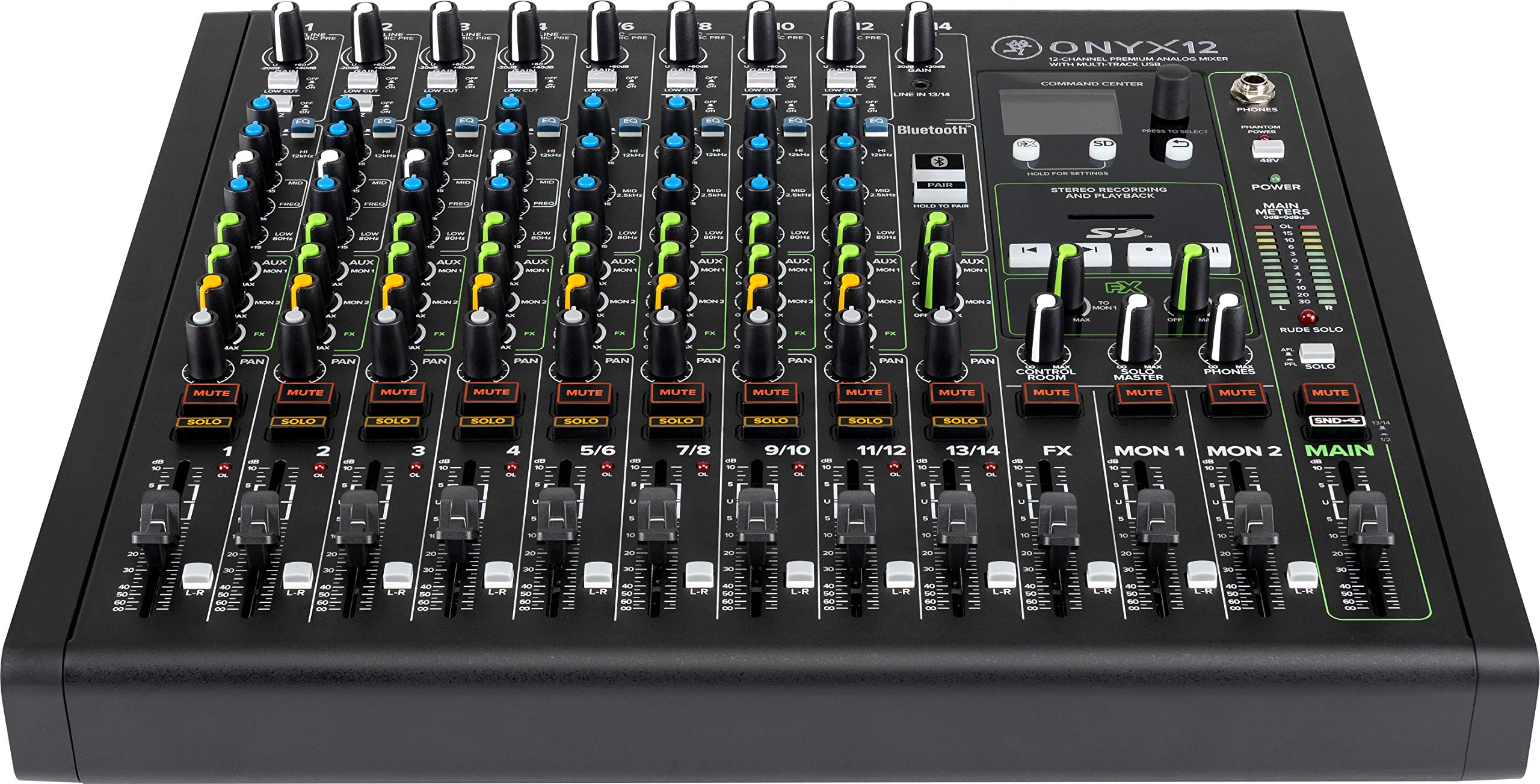 Mackie 12 Channel Premium Analog Mixer With Multi Track Usb. (Onyx12)