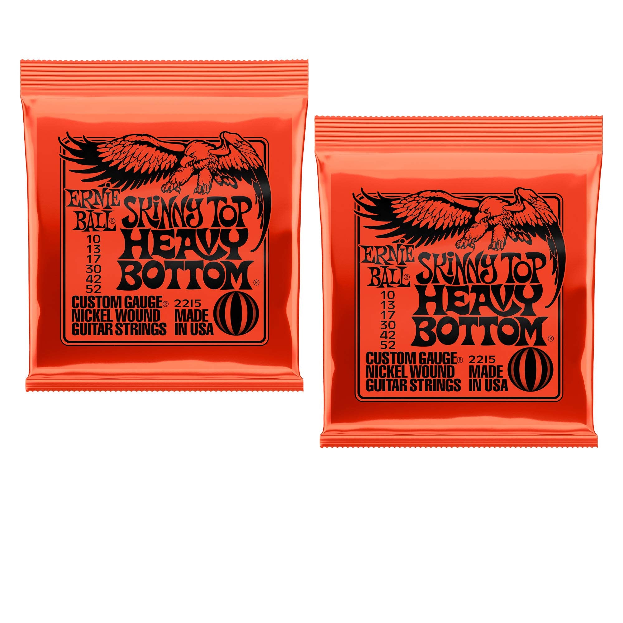 Ernie Ball Skinny Top Heavy Bottom Electric Guitar Strings, Lot of 2, P02215^2