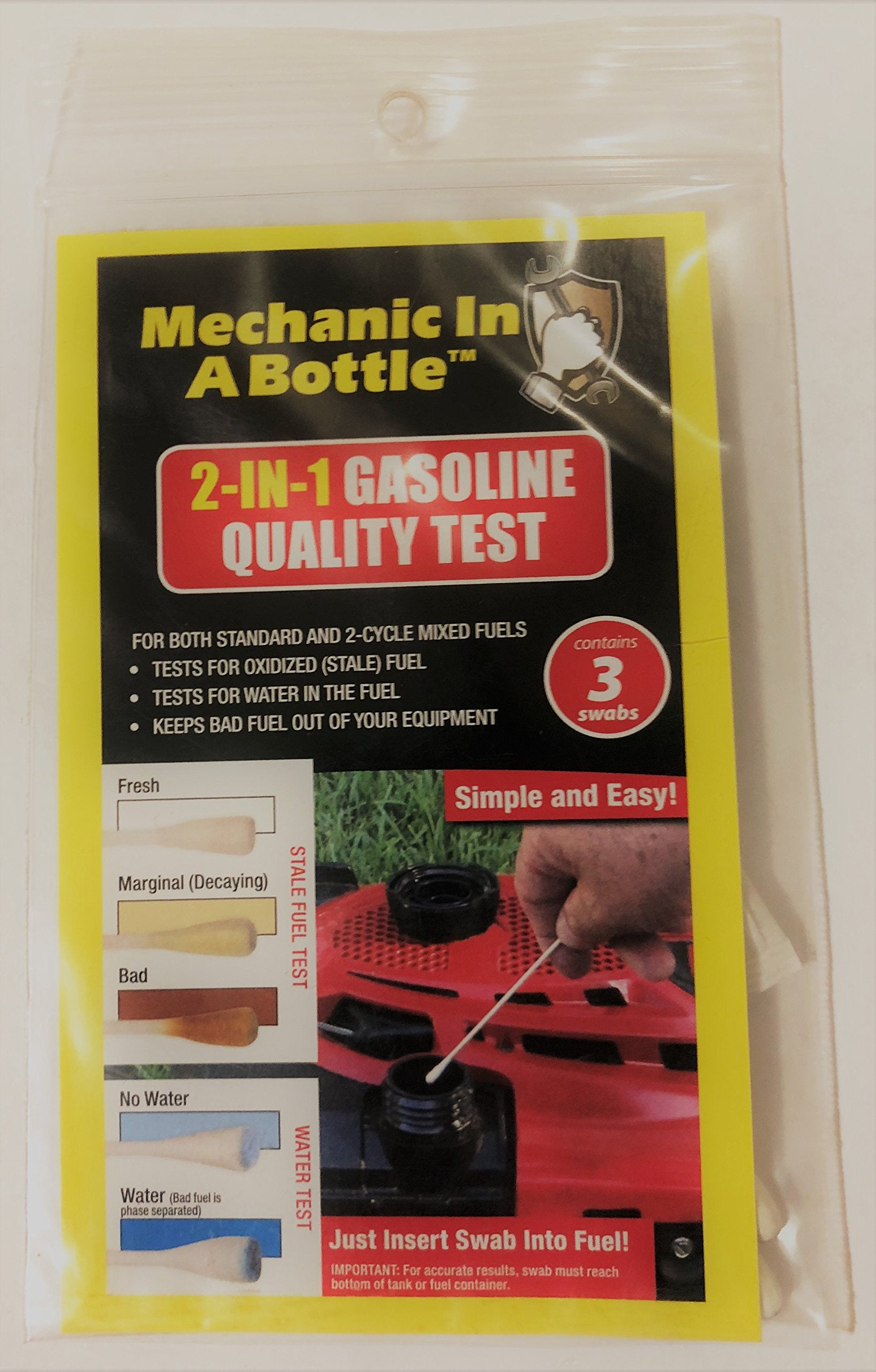 Mechanic In A Bottle 2In1 Gasoline Quality Test 0.3 oz.