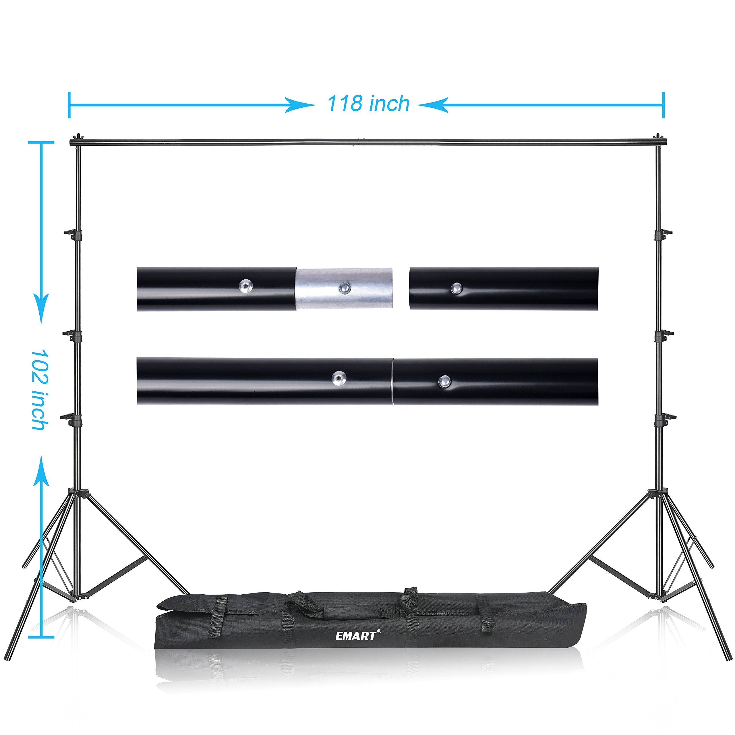 Emart Photography Backdrop Continuous Umbrella Studio Lighting Kit, Muslin Chromakey Green Screen And Photographic Equipment For Photo Video Shoot