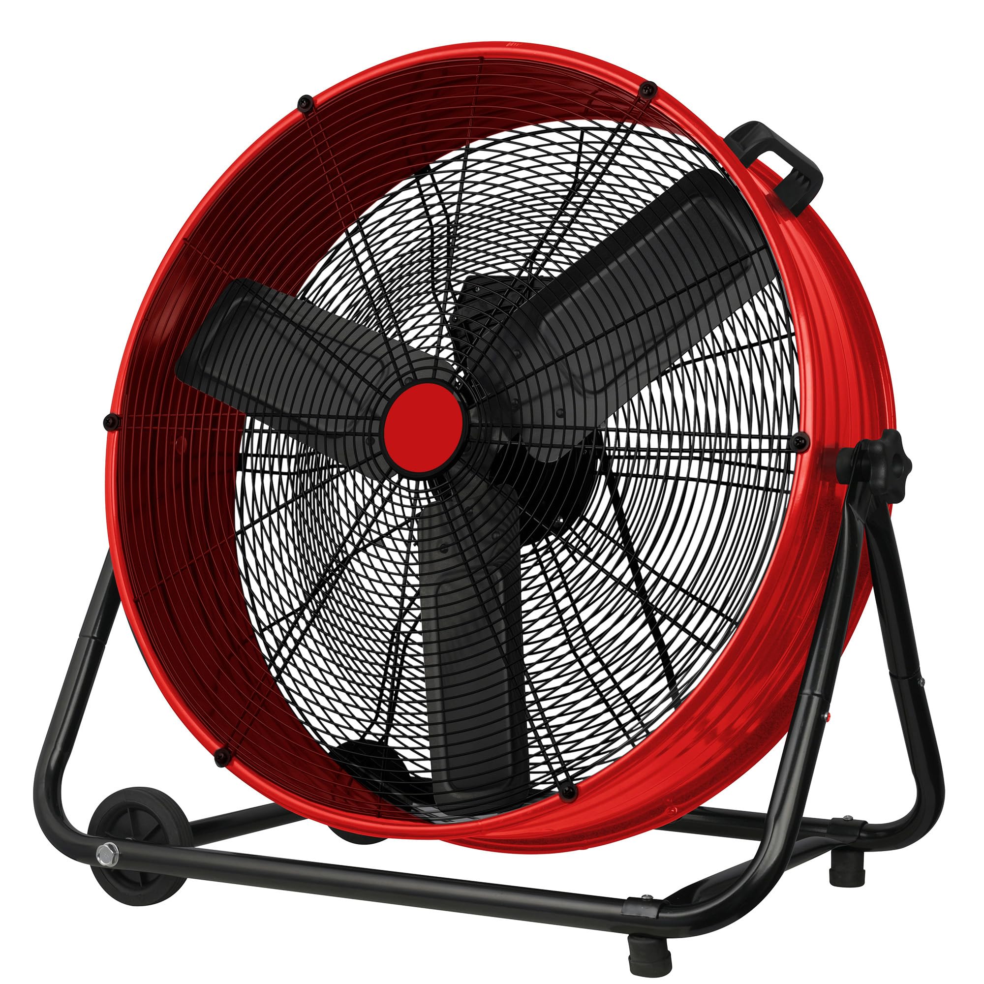 GarveeHome 24 in High Velocity Drum Fan, Heavy Duty Industrial Floor Fan with Adjustable 3 Speed 4800-8800 CFM Cooling, for Indu