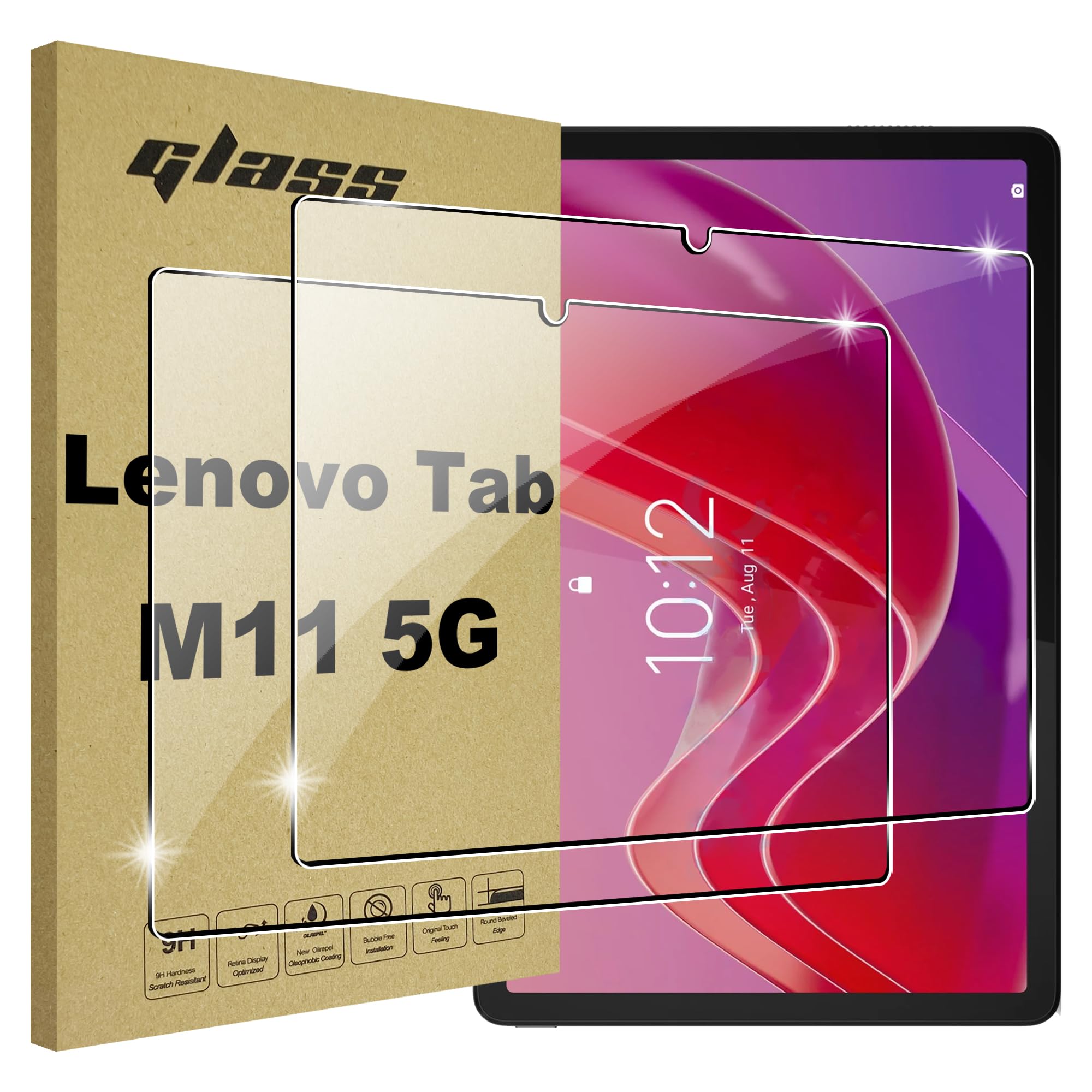 Suttkue For Lenovo Tab M11 2024 11'' Screen Protector,9H Hardness, Anti Scratch, Tempered Glass Flim, Case Friendly, Anti Scratch,(2Pack)