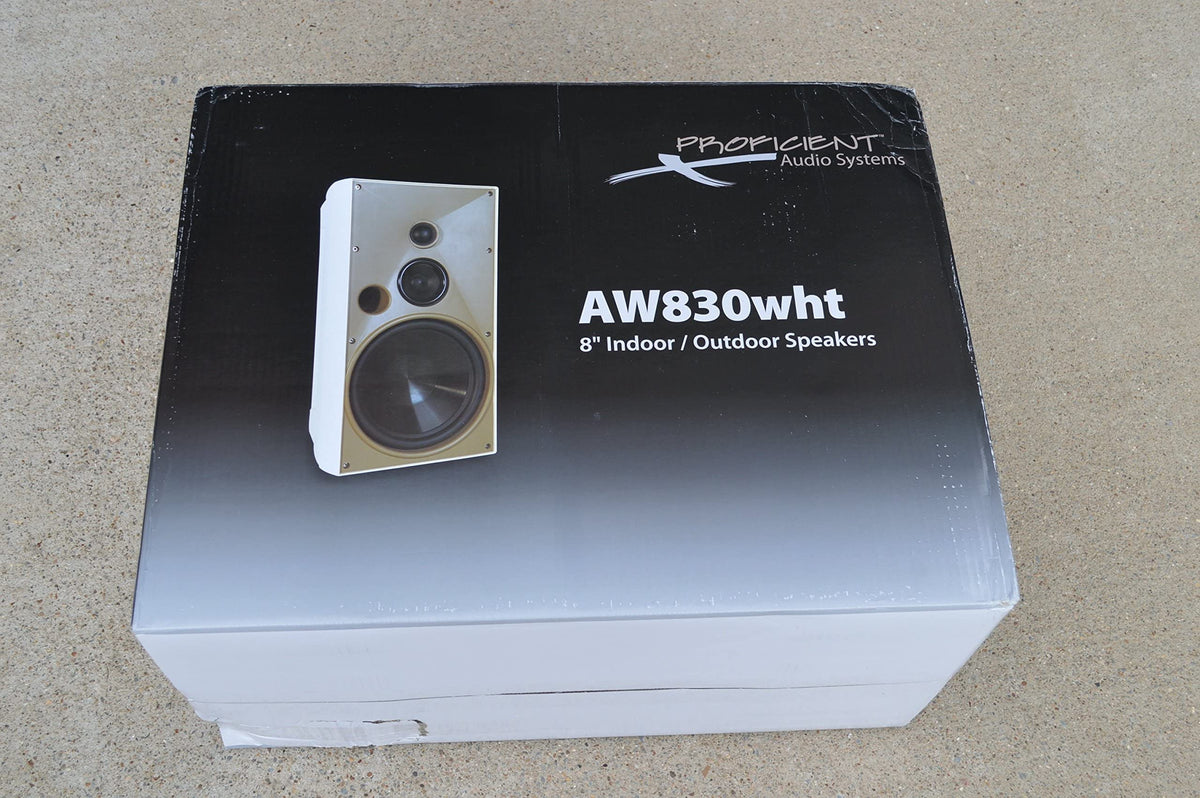 Proficient Audio Systems Aw830 White 8'' Indoor/Outdoor Speakers (White)