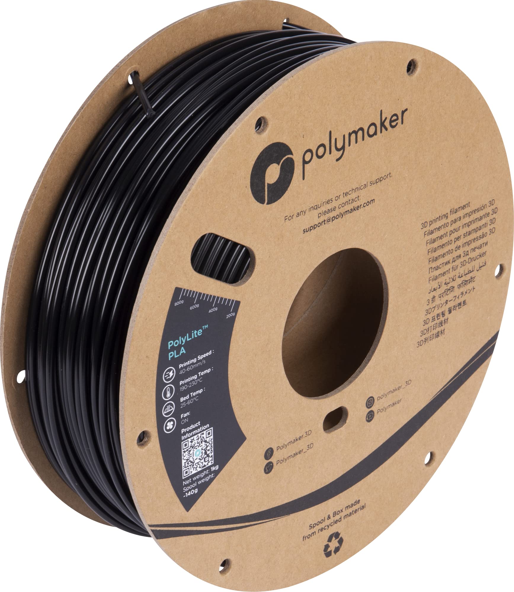 Polymaker PLA Filament, Teal 3D Printing PLA Filament 2.85mm 1kg - PolyLite 3D Printer PLA Filament, Dimensional Accuracy +/- 0.