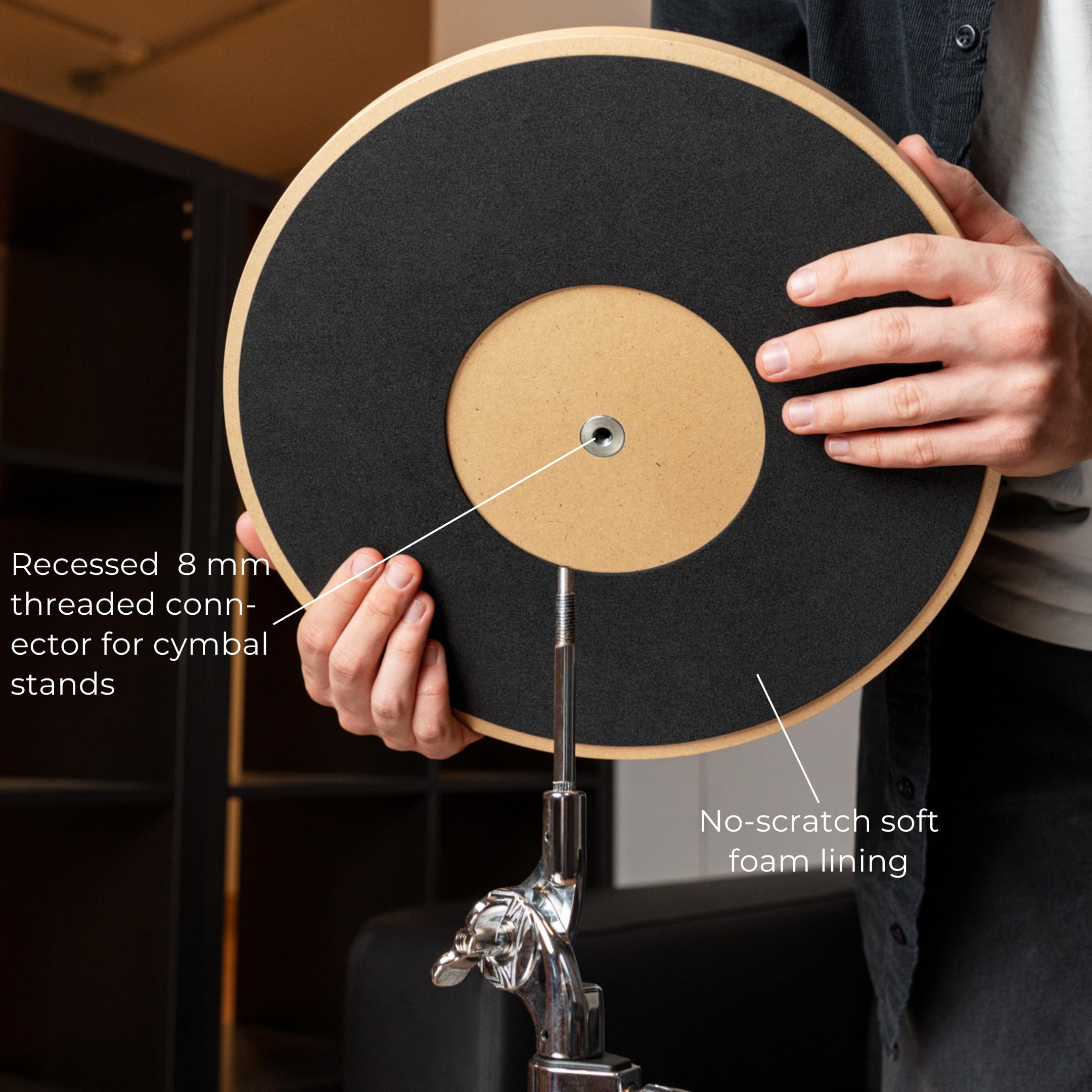 Meinl Stick & Brush 12'' Drum Practice Pad, Rubber   Medium Rebound And Controlled Volume For Speed, Power And Precision (Sb509)