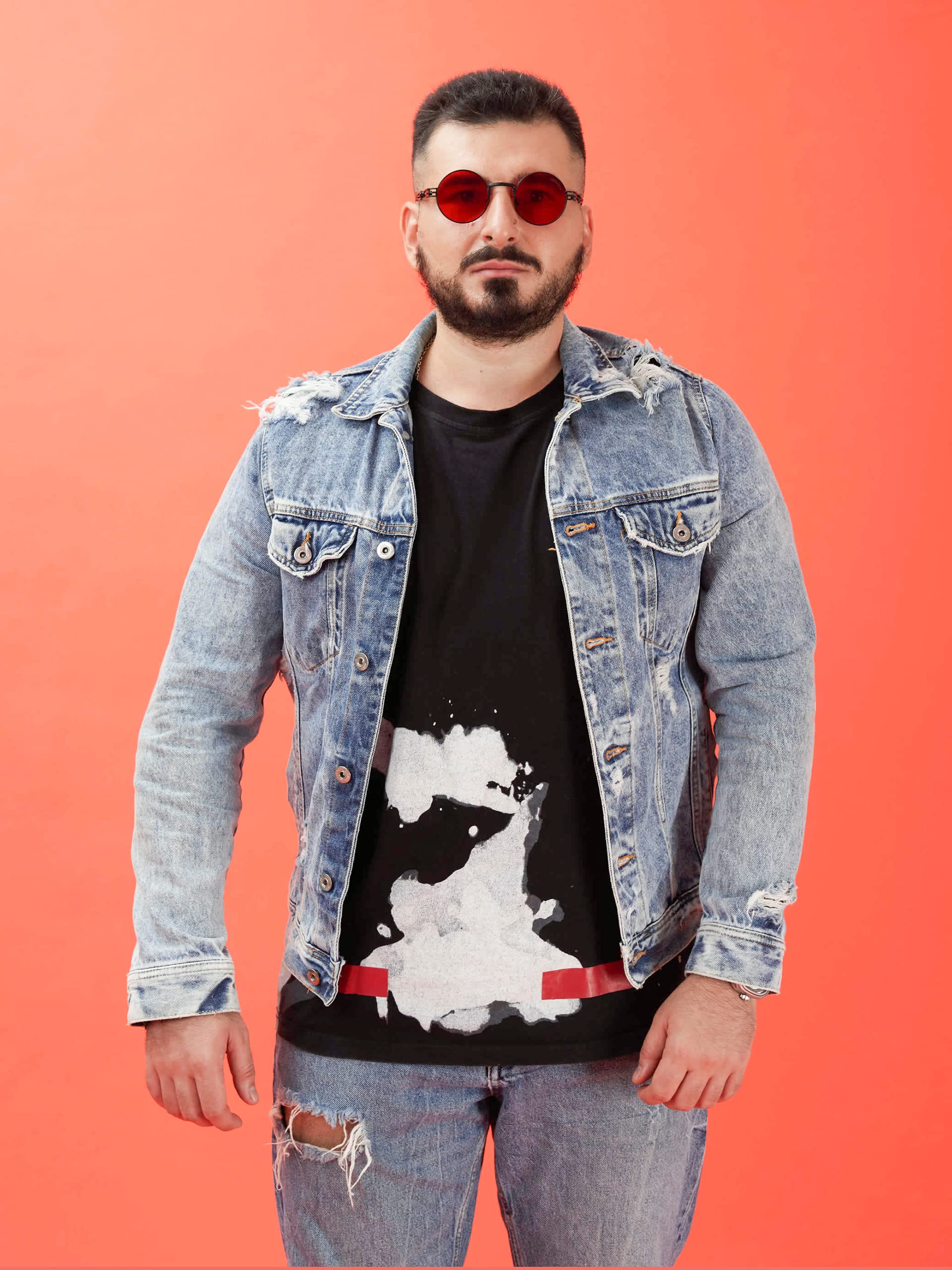 Huamei Seamless Photography Background Paper, Photo Backdrop Paper 53 Inches Wide X 16 Feet, (4.4X16 Feet) (Bright Orange)