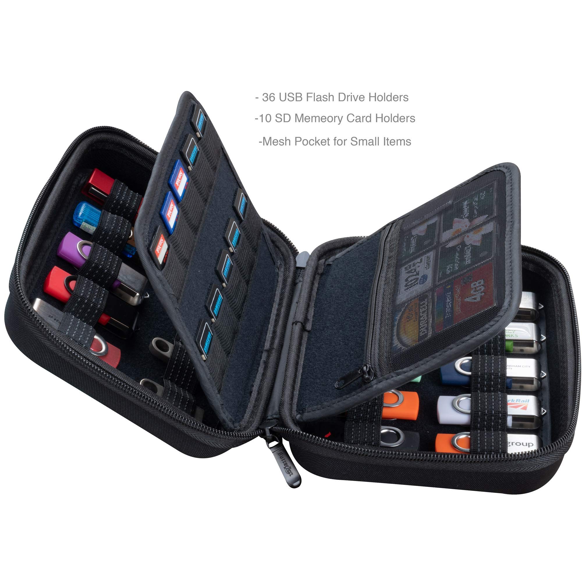 Butterfox Large Capacity 36 Usb Thumb Flash Pen Drive Storage Holder/Memory Card Sd Card Holder Case/Universial Electronic Acces