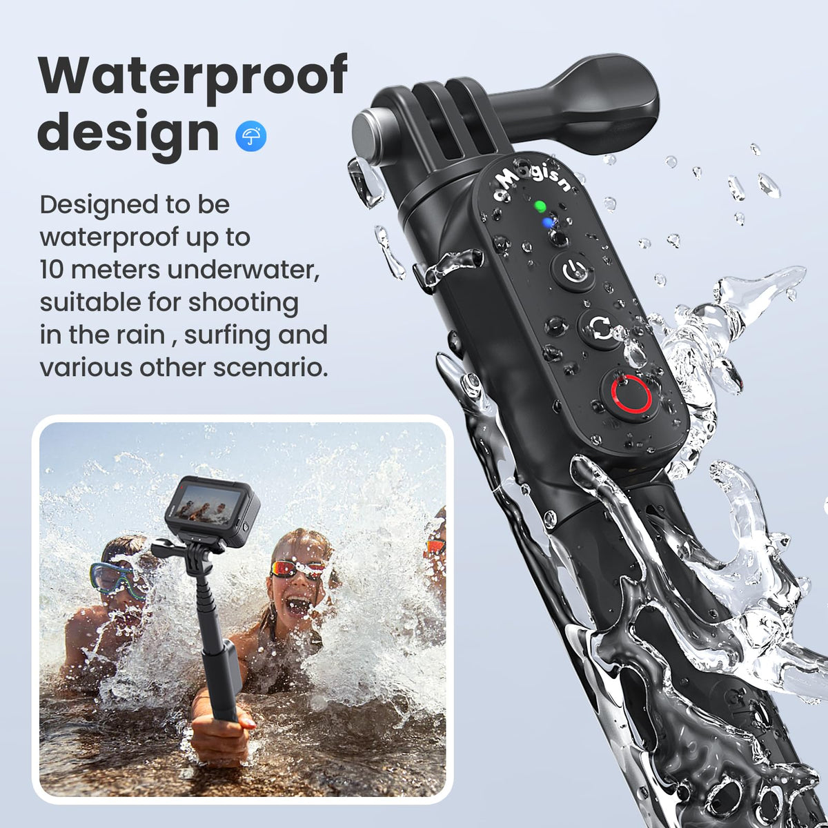 Aovee Remote Control Selfie Stick Rechargeable Waterproof 100CM ...