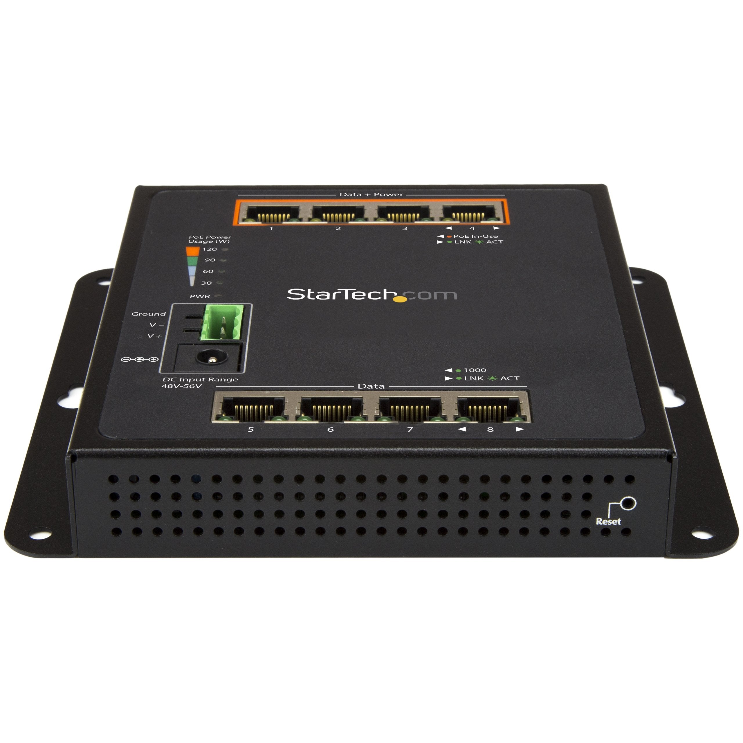 Startech.Com Industrial 8 Port Gigabit Poe Switch   4 X Poe+ 30W   Power Over Ethernet   Hardened Gbe Layer/L2 Managed Switch
