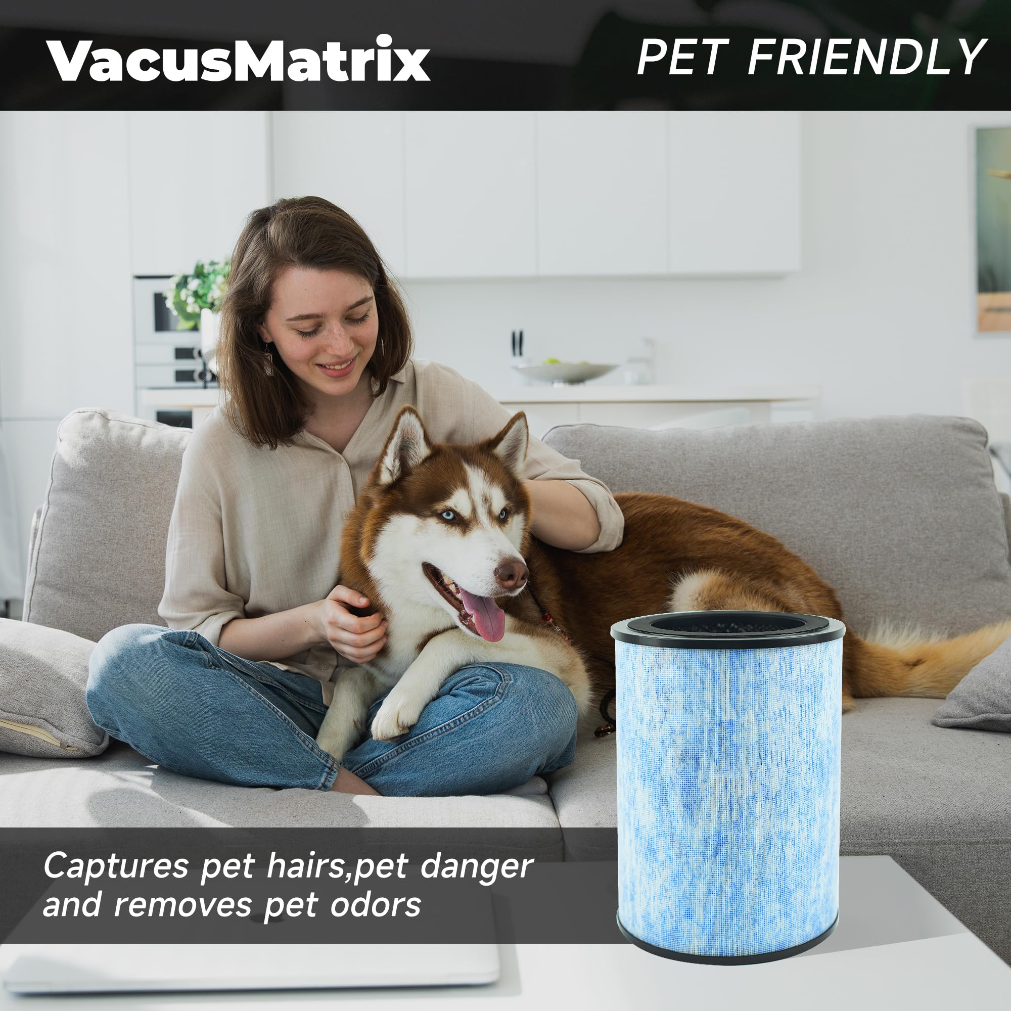 2 Pack Ap300 3 In 1 H13 True Hepa Replacement Filters Compatible With Instant Ap300, Pre Filter & H13 Grade True Hepa Filter & H