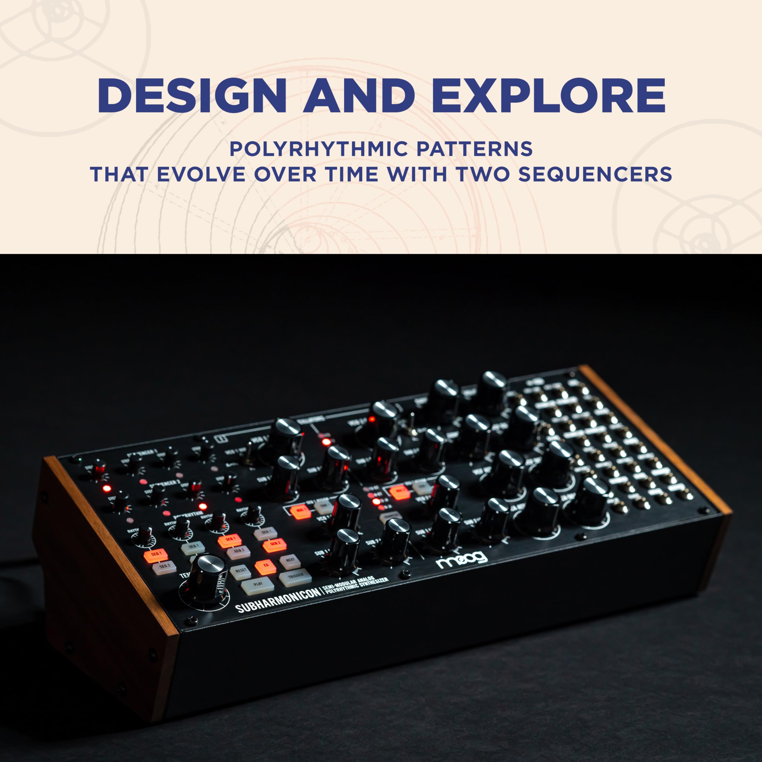 Moog Subharmonicon Semi-Modular Analog Polyrhythmic Synthesizer With Dual Sequencer, Midi, And Patch Bay