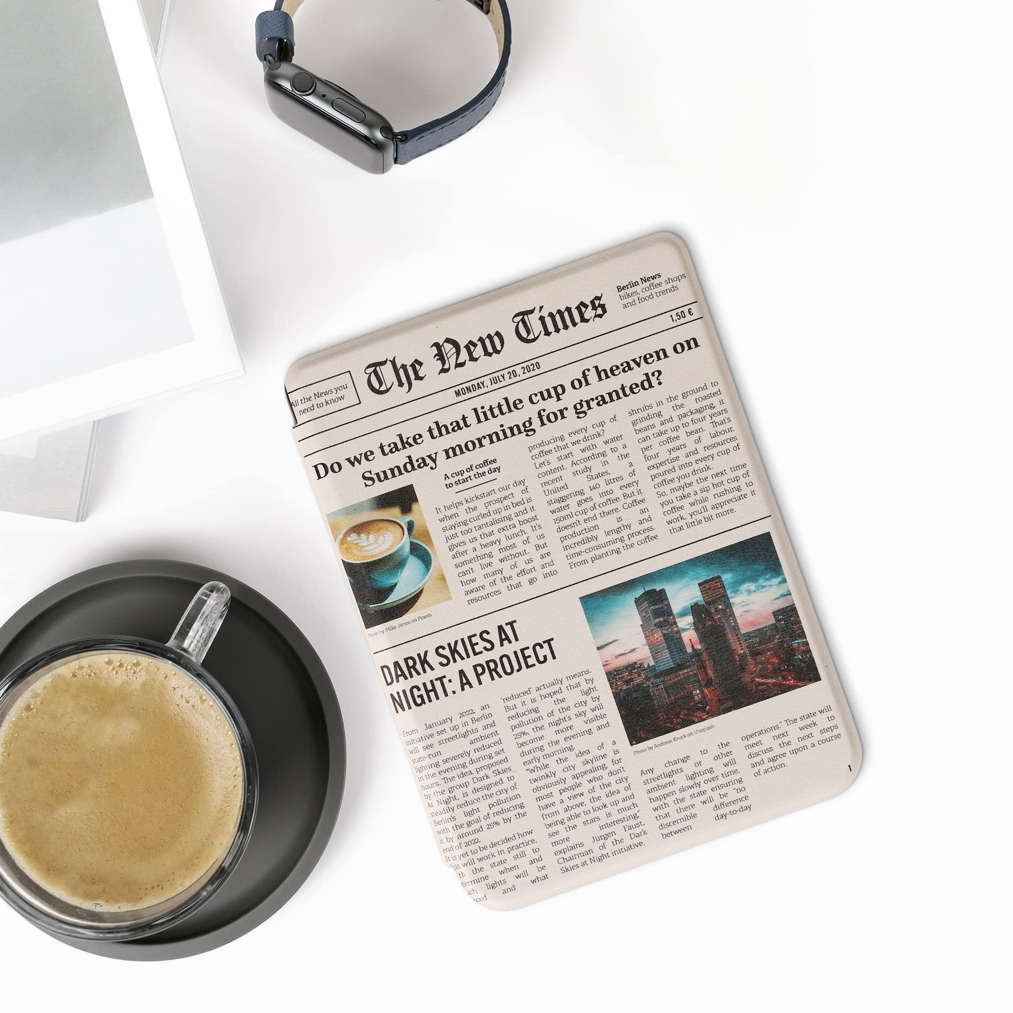 Kwmobile Case Compatible With Kobo Clara 2E / Tolino Shine 4 Case   Ereader Cover   Front Page Multicolor/Black/Sand