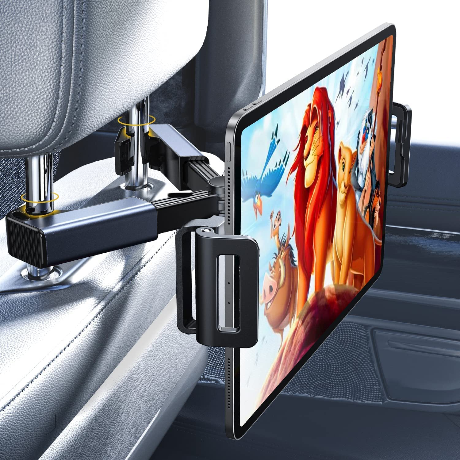 Lisen Tablet Ipad Holder For Car Mount Headrest Must Have, Ipad Car Holder Back Seat Travel Accessories Long Road Trip Essential