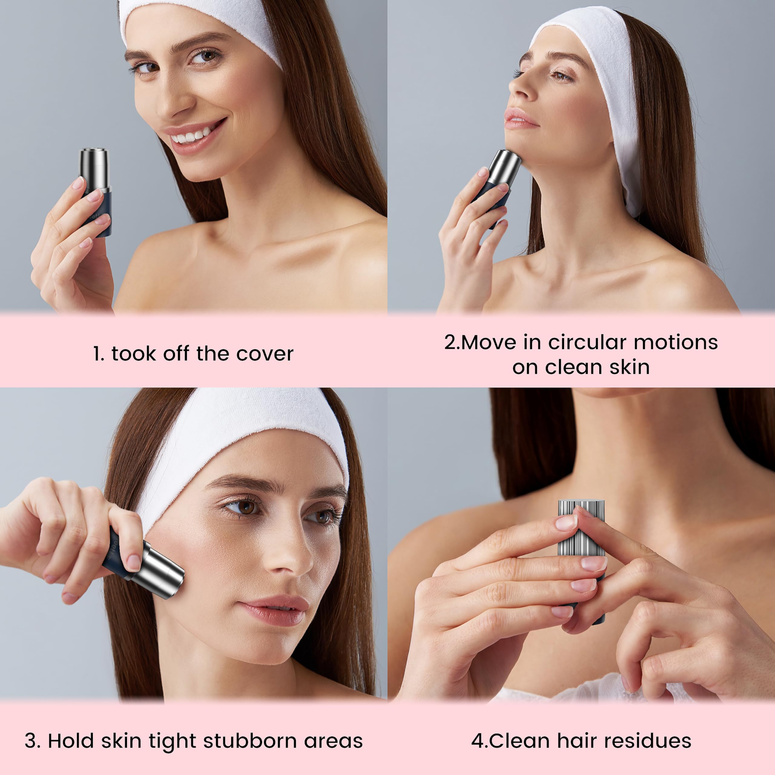 Sweetlf Portable Electric Shaver For Women, Ipx7 Waterproof, Painless, Rechargeable, Wet & Dry Shaving, Face & Chin & Upper Lip,