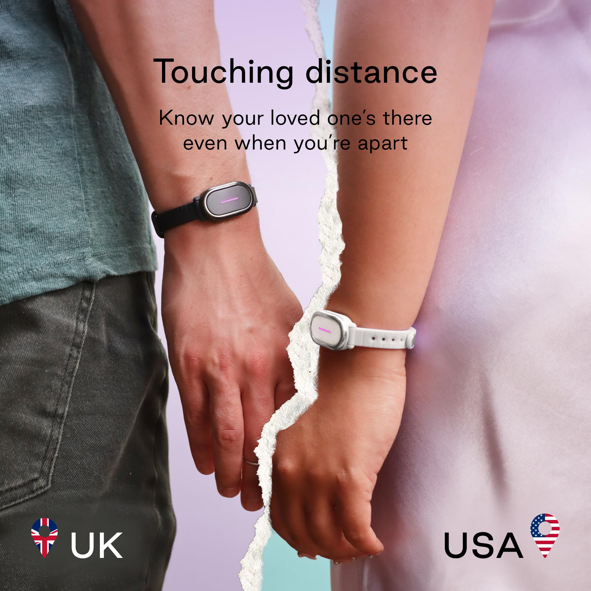 Bond Touch 4 Long Distance Relationship Smart Bracelet For Couples To Feel Connected (1 Unit) Long Battery Life, Bluetooth Conne