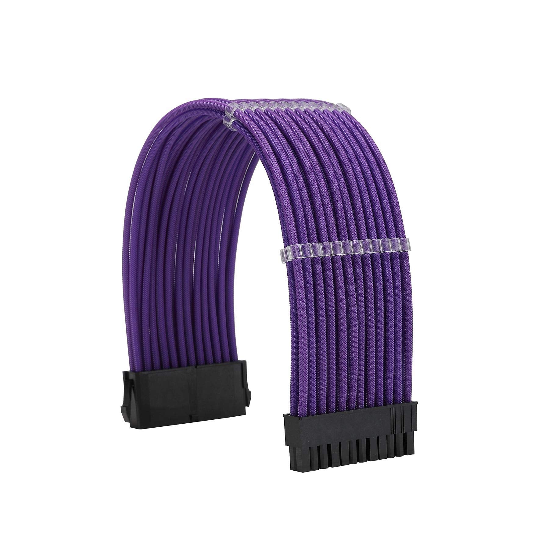 Formulamod Sleeve Extension Power Supply Cable Kit 18Awg Atx 24P+ Eps 8 P+Pci E8 P With Combs For Psu To Motherboard/Gpu (Purple