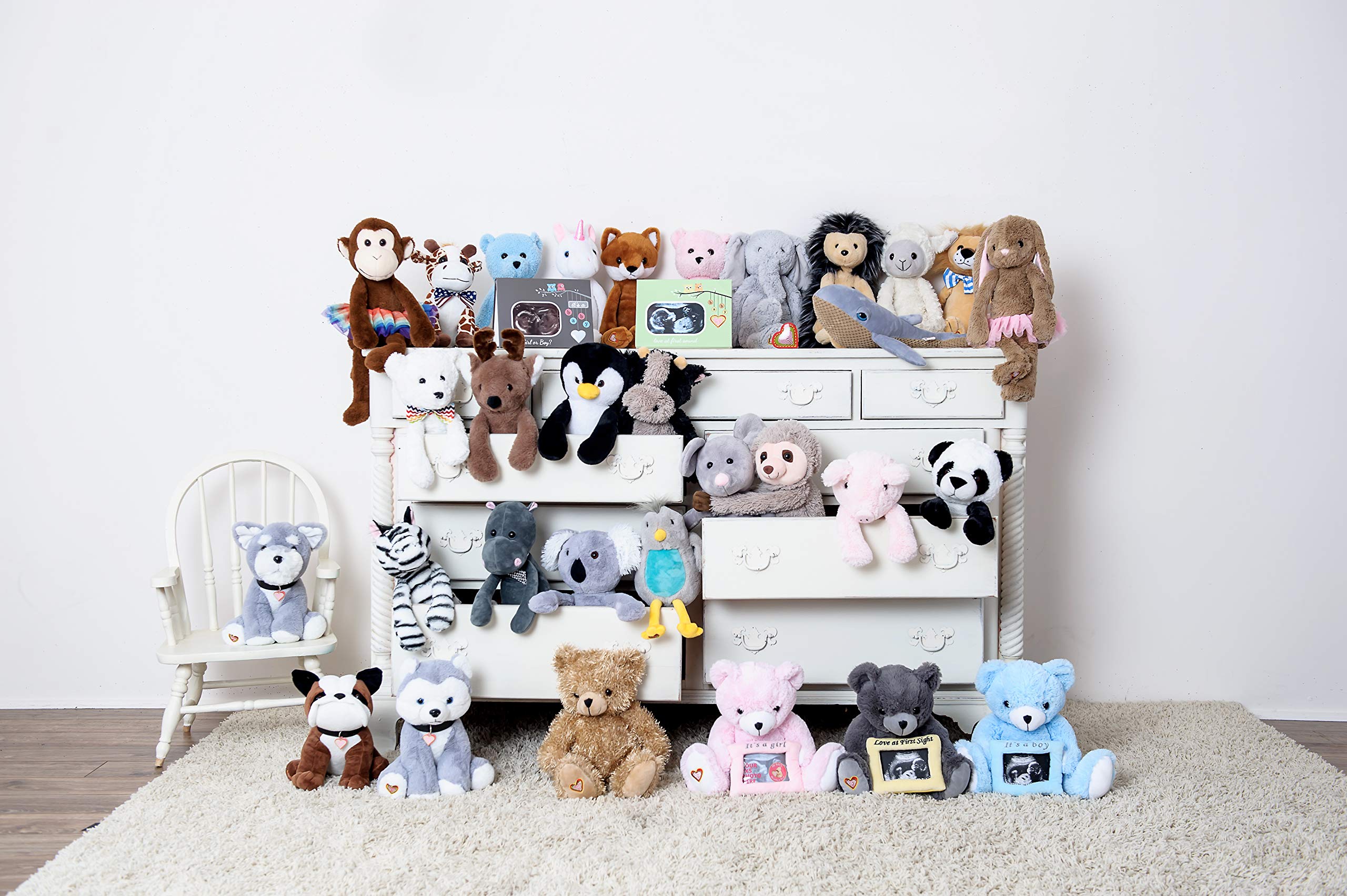 My Baby'S Heartbeat Bear Recordable Stuffed Animals 20 Sec Heart Voice Recorder For Ultrasounds And Sweet Messages Playback, Per