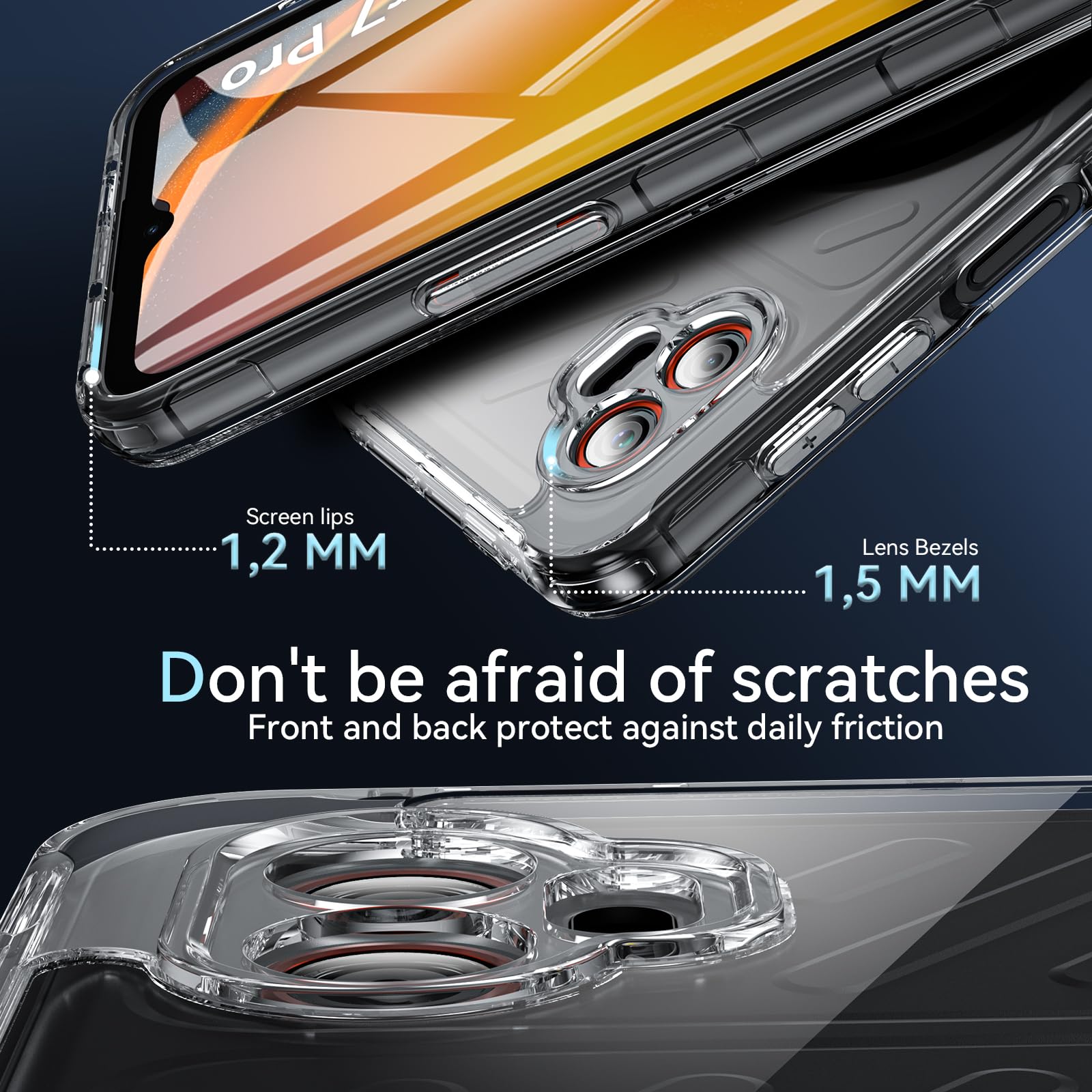 Fin2Feel For Samsung Galaxy Xcover 7 Pro Case, Magnetic With Screen Protector, [Military Grade Protection] Shockproof Protective