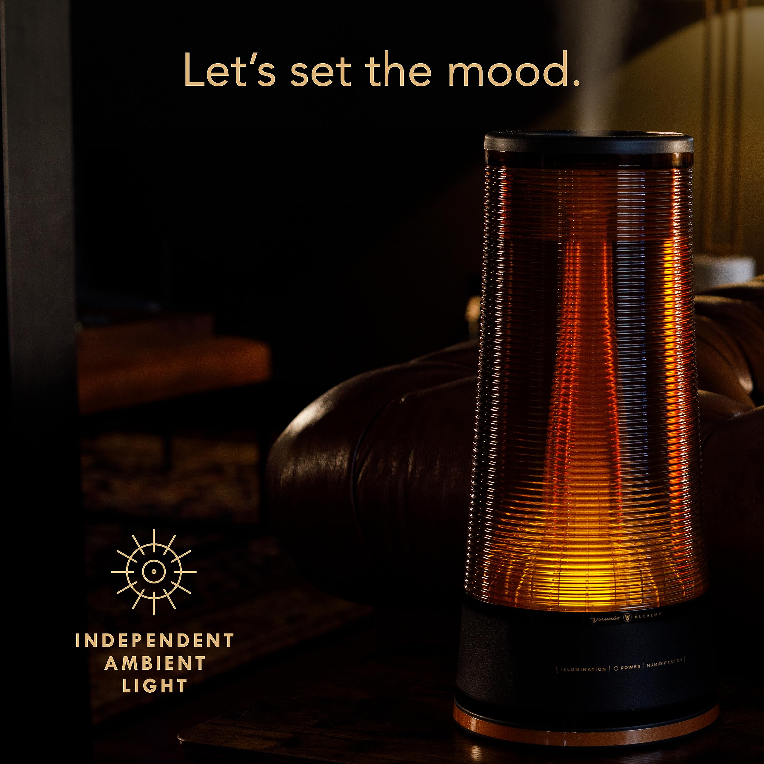 Vornado Lucerna 3 Alchemy Ultrasonic Humidifier With Ambient Light, 1.5 Gallon Capacity, 24 Hour Runtime, Modern Luxury Design,