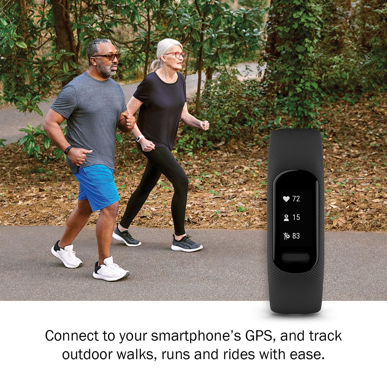Garmin Vivosmart 5 Fitness Tracker | Long-Lasting Battery, Wrist Heart Rate, Sleep Tracking, Smart Notifications, Compatible Wit