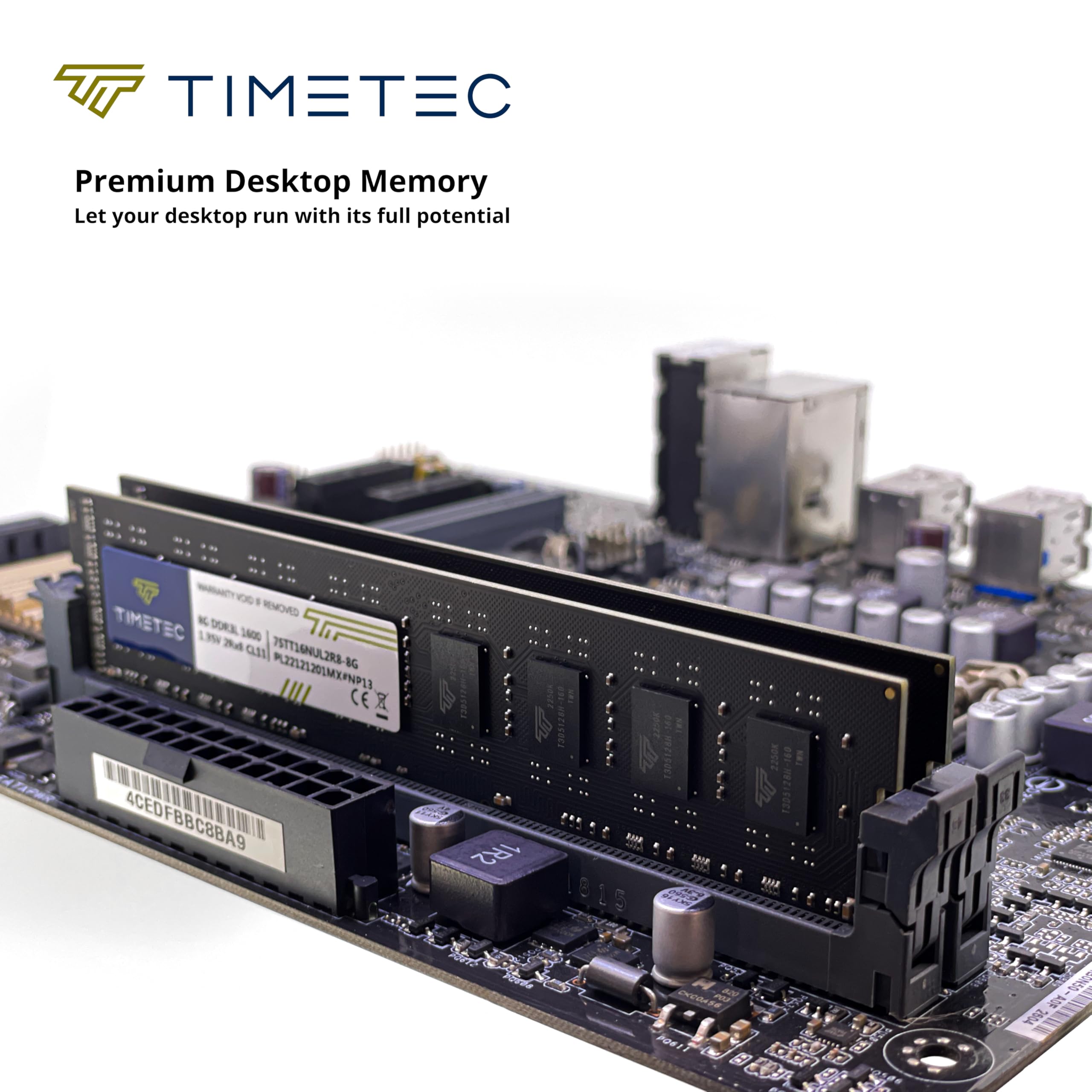 Timetec 64Gb Kit(8X8Gb) Ddr3L / Ddr3 1600Mhz (Ddr3L 1600) Pc3L 12800 / Pc3 12800 Non Ecc Unbuffered 1.35V/1.5V Cl11 2Rx8 Dual Ra