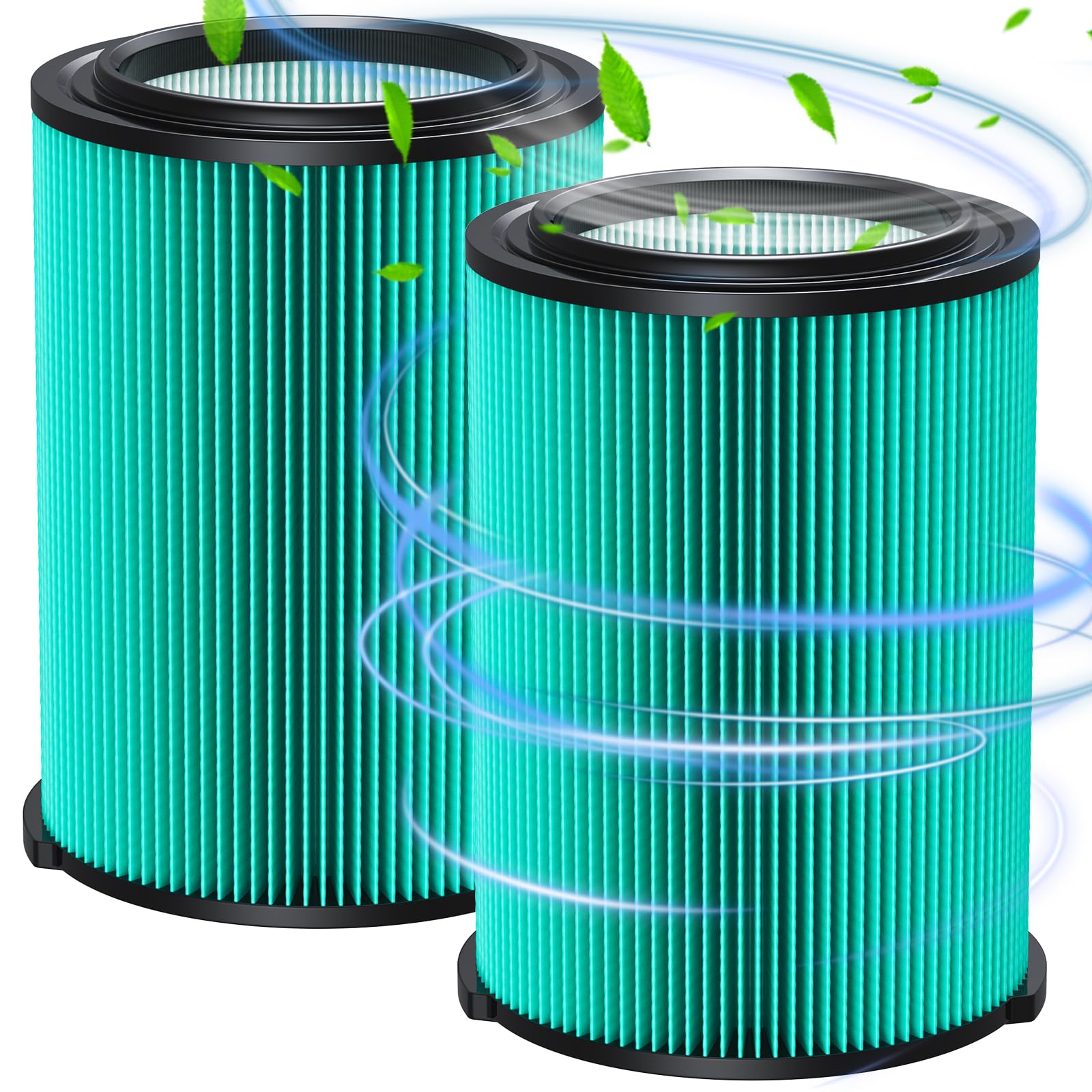 2 Pack Vf6000 Replacement Filter For Ridgid, Standard Wet/Dry Vac Filter Vf6000 Compatible With Ridgid Vacs Wet Dry 5 20 Gal, 6 