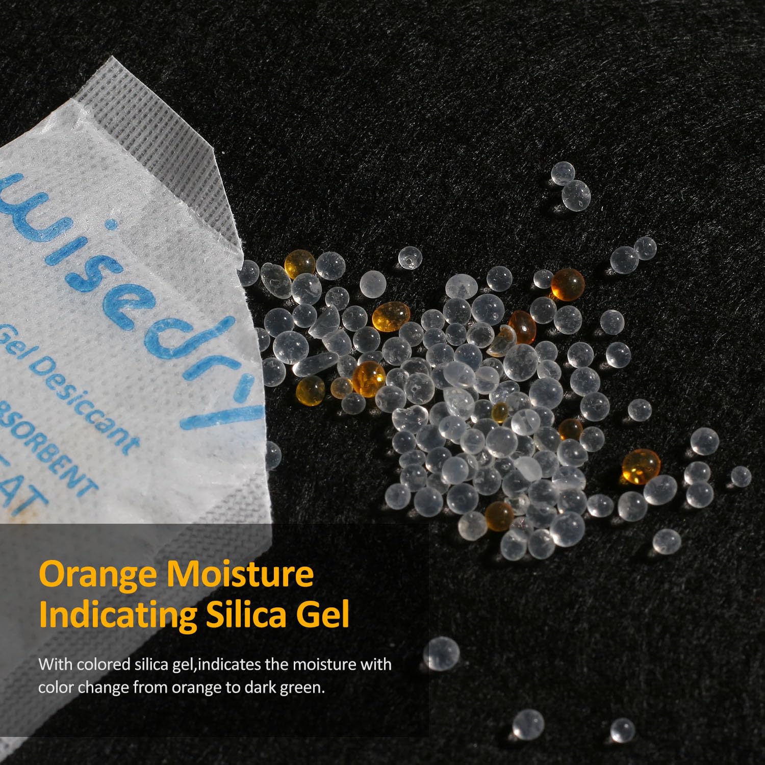 Wisedry 10 Gram [30 Packs] Silica Gel Desiccant Packets Reusable For Moisture With Color Indicating Rechargeable Small Dessicant