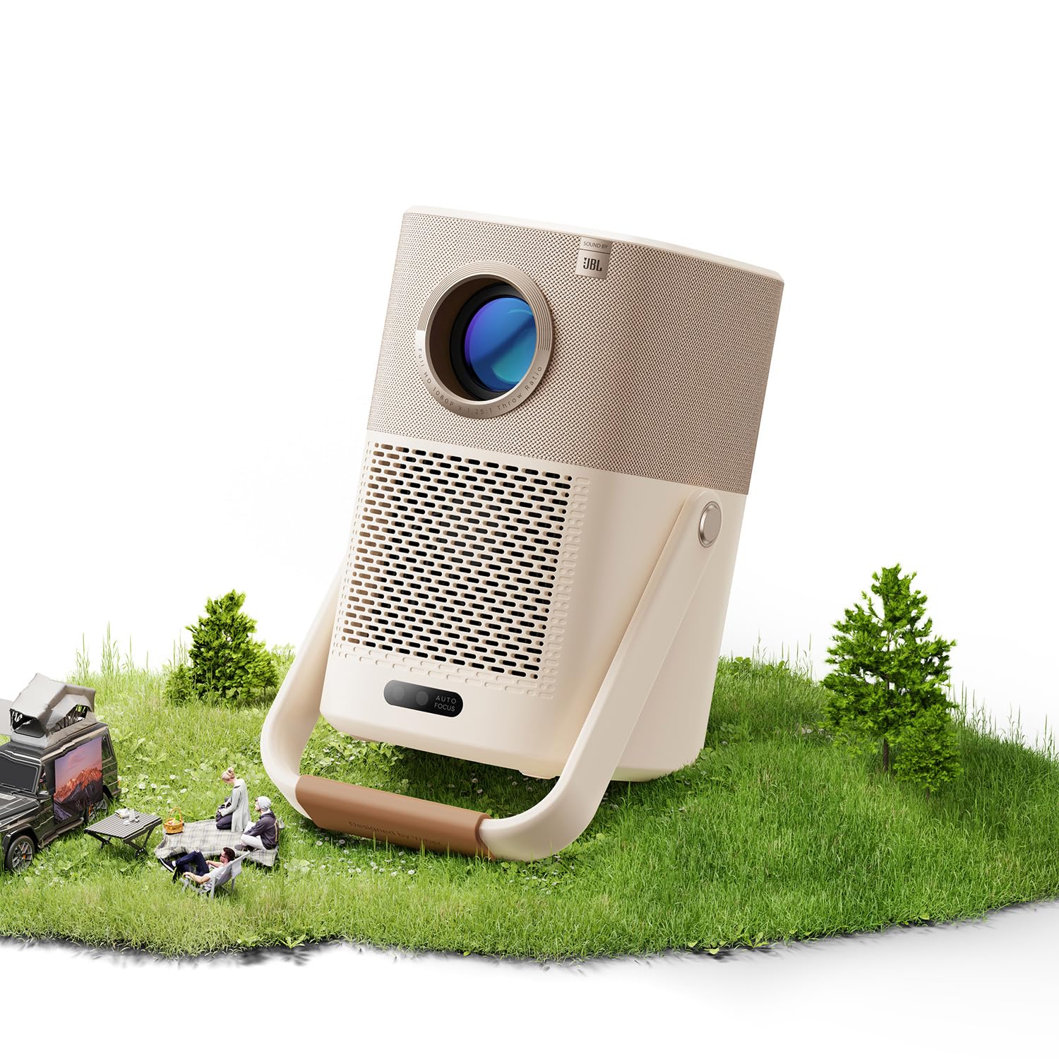 [Sound By Jbl & Built In Battery] Yaber T2 Outdoor Projector With Wifi 6 And Bluetooth, Native 1080P Smart Movie Portable Projec
