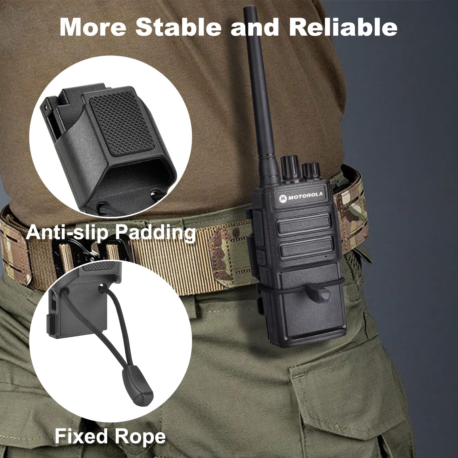 Lamborsafe Police Radio Holster For Duty Belt, Law Enforcement Tactical Radio Holder Belt Clip Accessories, Walkie Talkie Holder