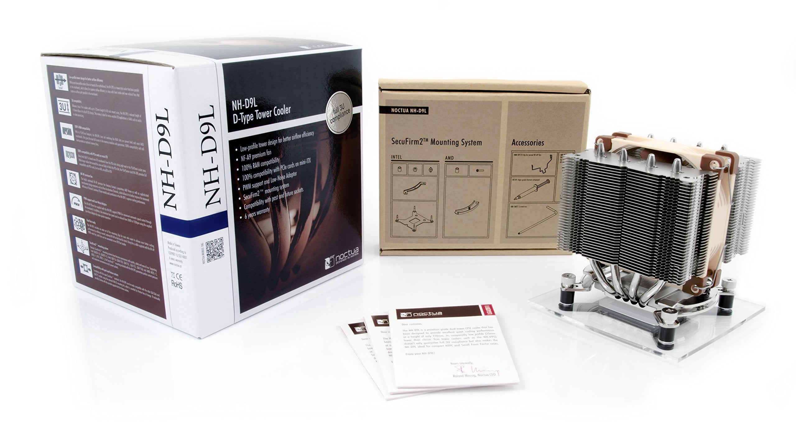 Noctua Nh D9L, Premium Cpu Cooler With Nf A9 92Mm Fan (Brown)