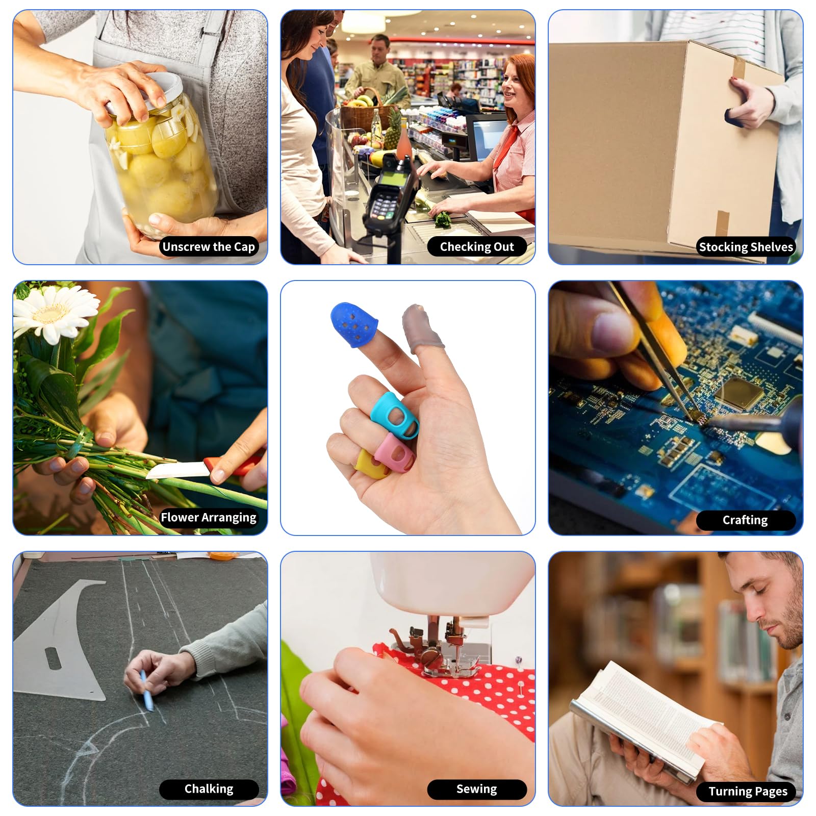 35 Pcs Guitar Finger Protector For Guitar Players Silicone Finger Protectors Guitar Finger Cover 5 Sizes Anti Slip Fingertip Pro