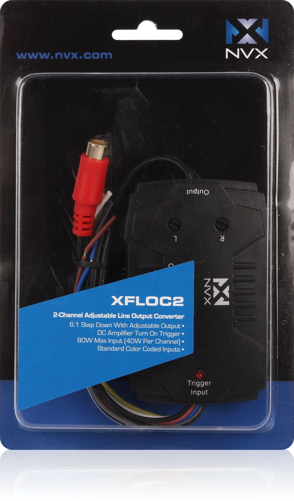 Nvx Xfloc2 2 Channel 80W Adjustable Line Output Converter With Remote Turn On