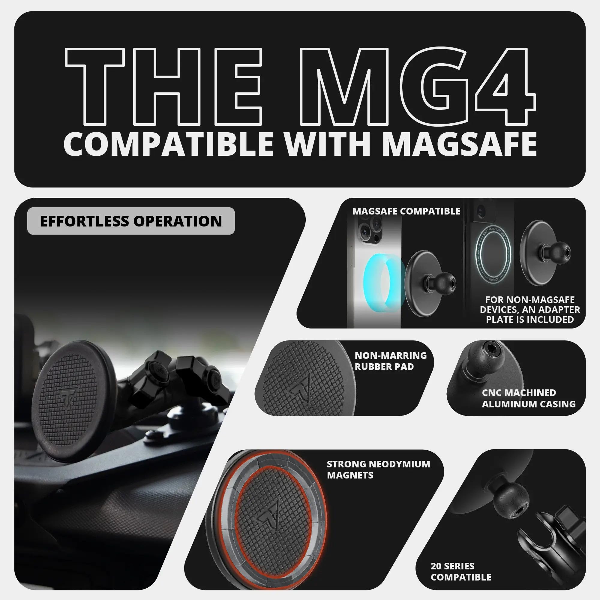 Tackform Link Vent Phone Mount Compatible With 2018 - 2023 Jeep Jl, Gladiator, 4Xe | Aluminum | Zero Slip, Anti-Scratch | Univer