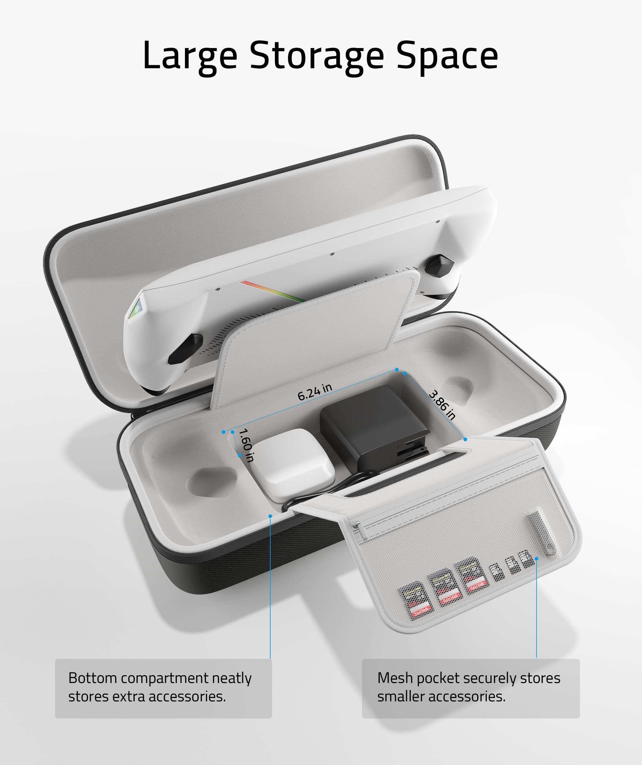 Syntech Hard Carrying Case Compatible With Asus Rog Ally/Rog Ally X Console And Accessories, Portable Travel Handheld Case For S